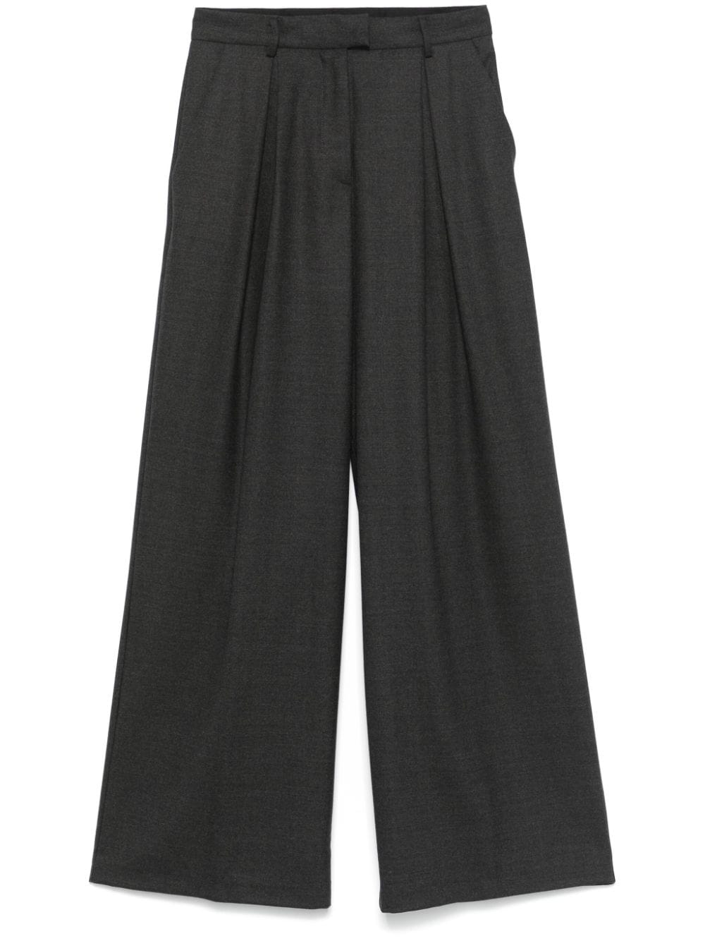 SEMICOUTURE Chic Wool Palazzo Trousers for Women