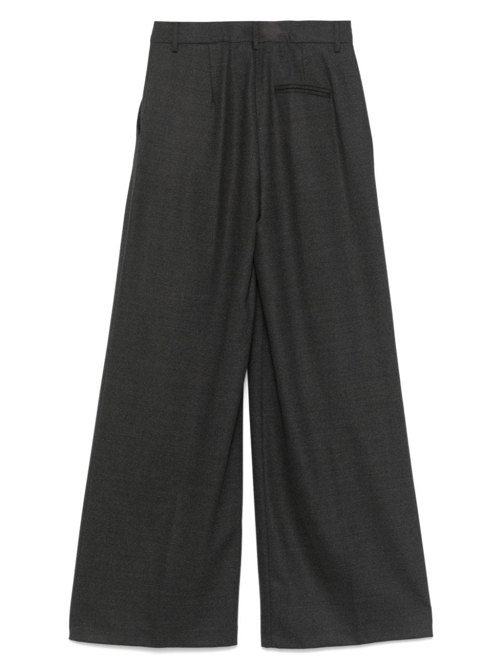 SEMICOUTURE Chic Wool Palazzo Trousers for Women