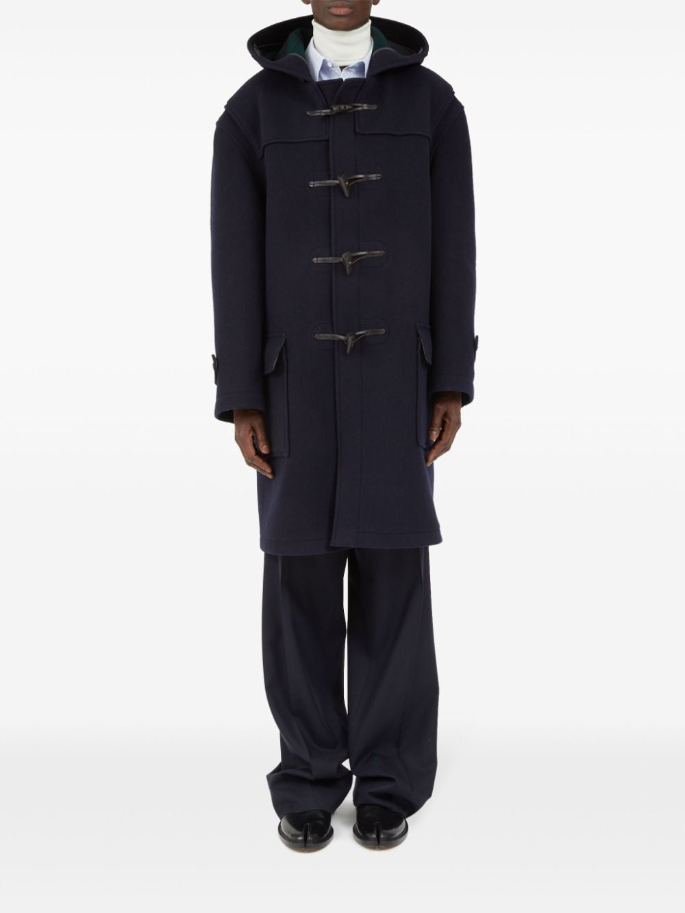 MAISON MARGIELA Wool Jacket with Hood and Unique Detail
