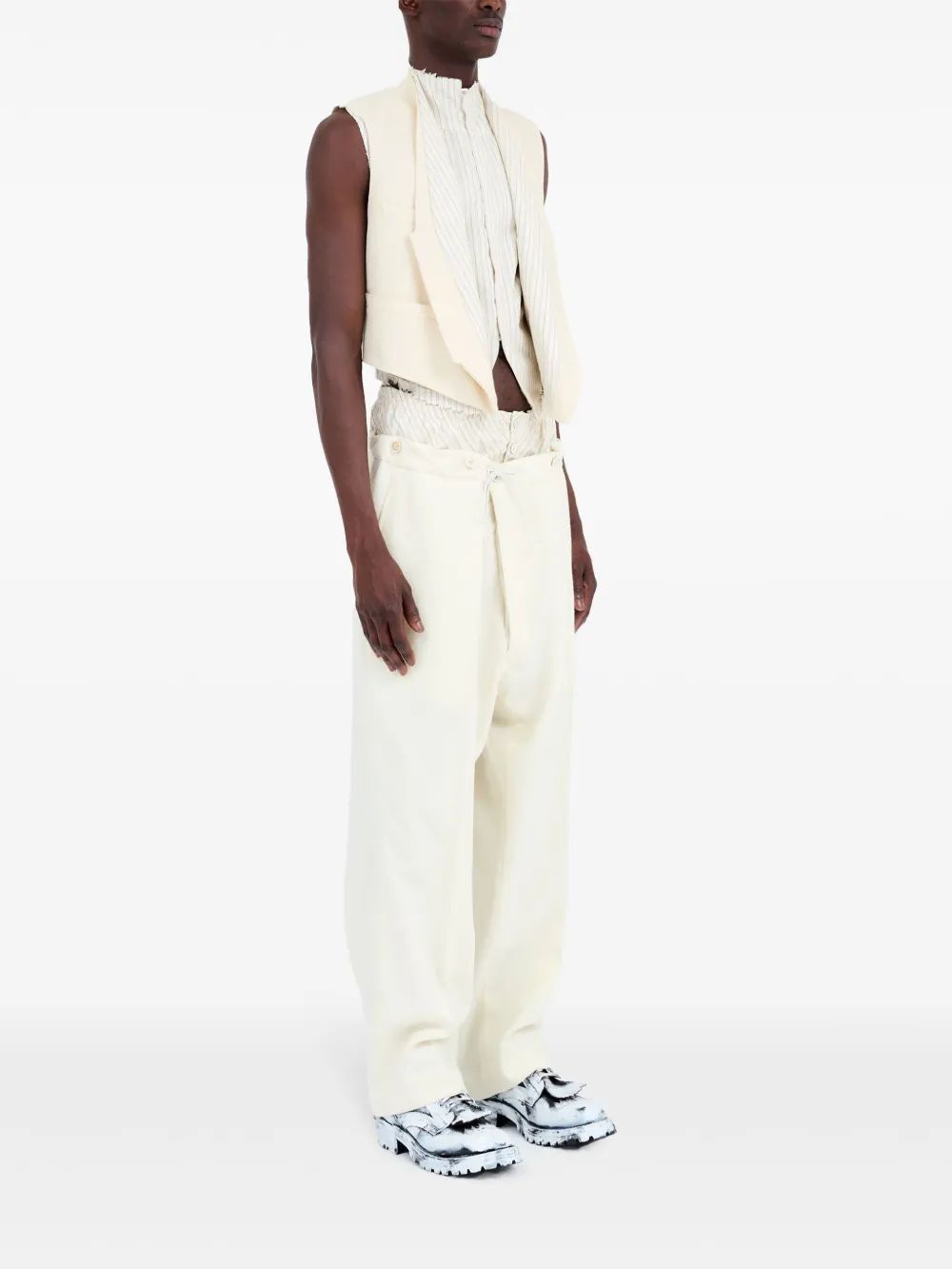 MAISON MARGIELA Striped Panel Waistcoat - SS25 Men's Collection