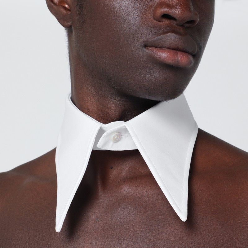 MAISON MARGIELA Pointed Collar Shirt with Button Closure