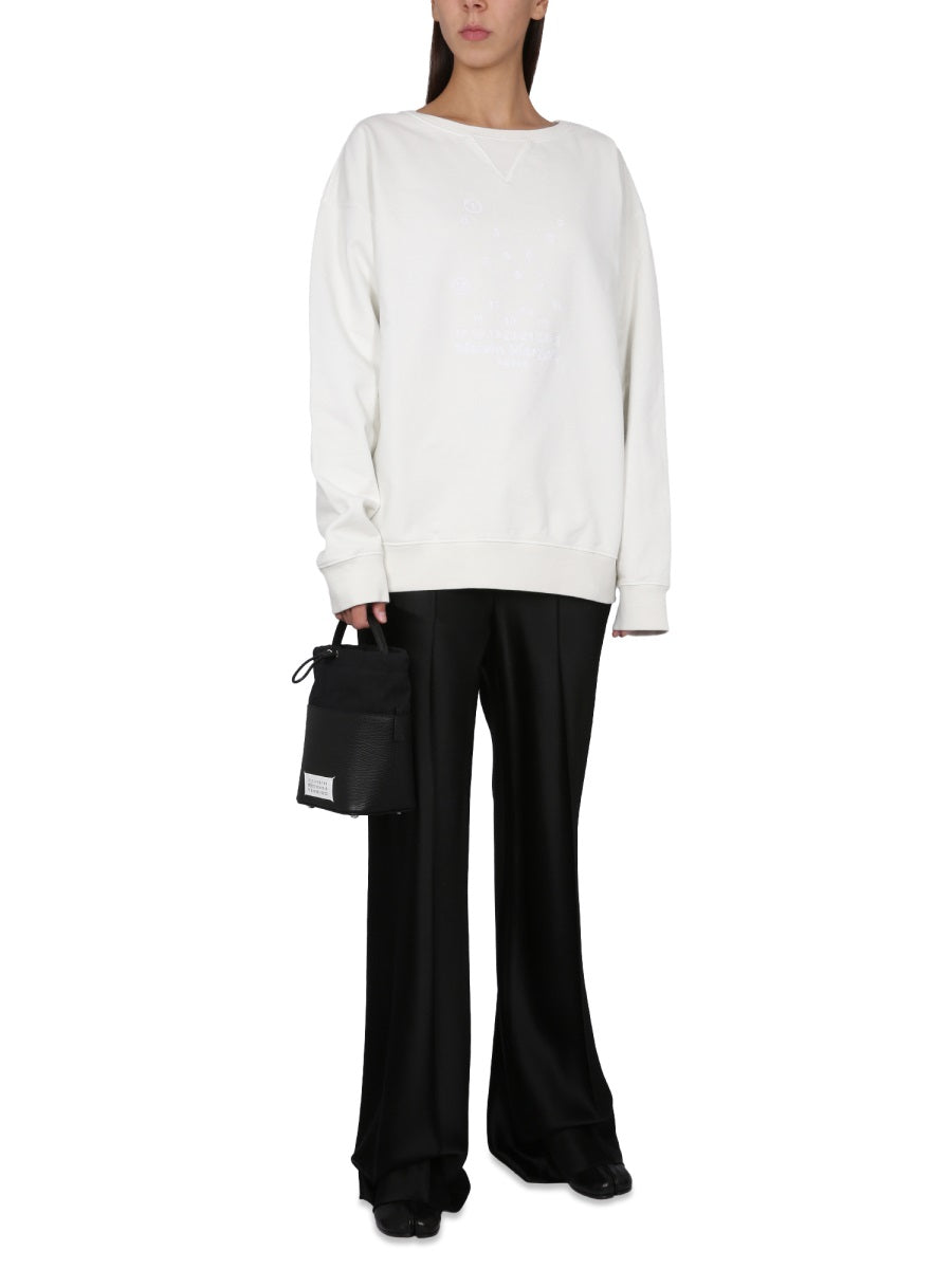 MAISON MARGIELA Crewneck Sweatshirt with Embroidered Logo