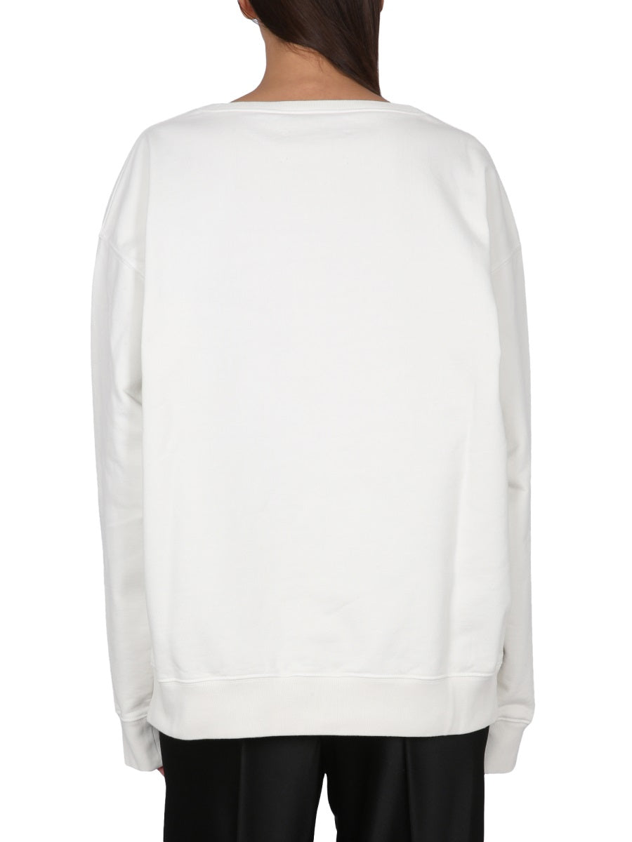 MAISON MARGIELA Crewneck Sweatshirt with Embroidered Logo
