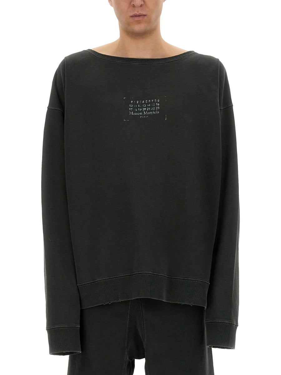 MAISON MARGIELA Loose Fit Logo Sweatshirt - Size L