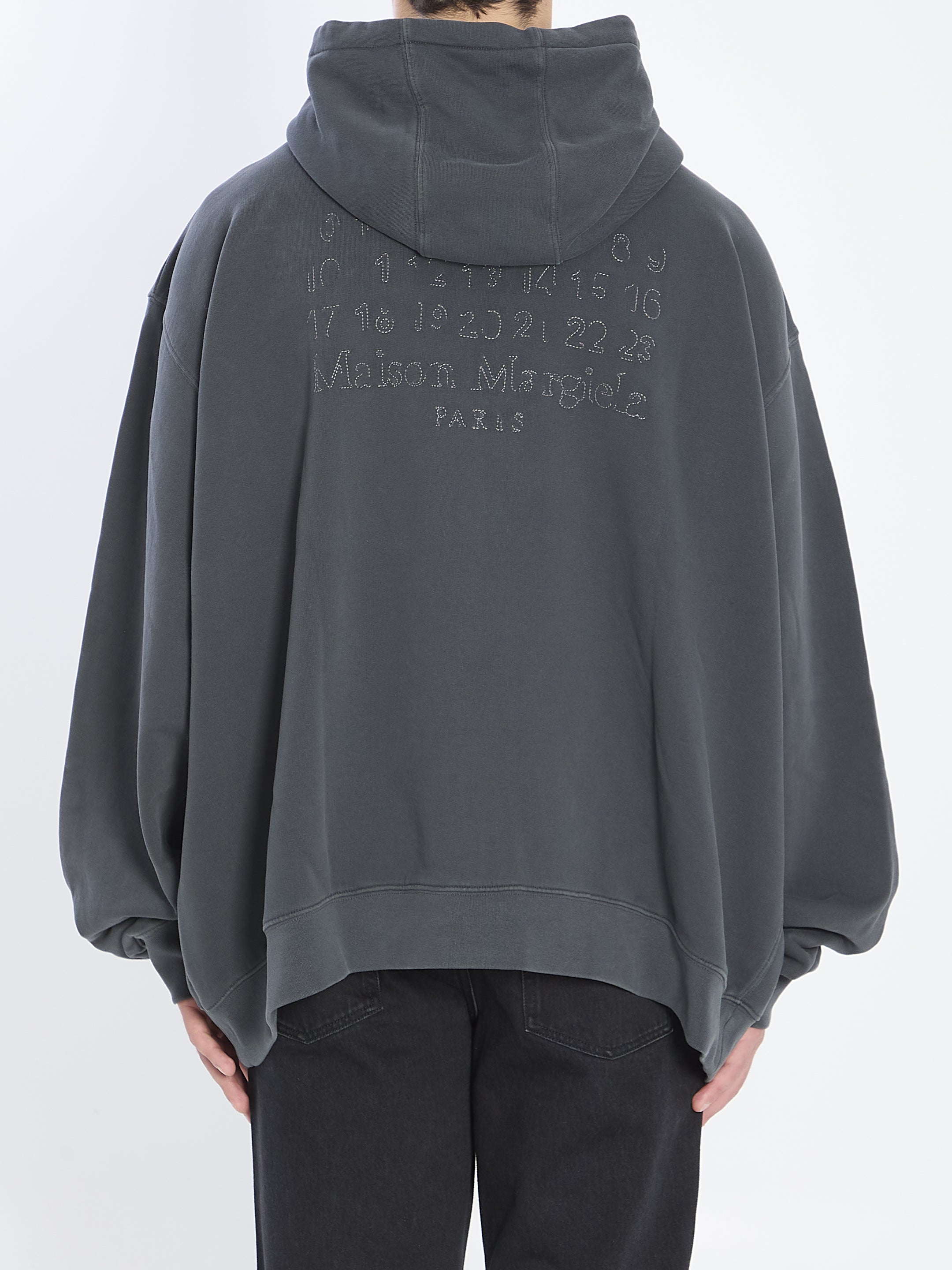 MAISON MARGIELA Men's Oversized Hoodie with Numeric Logo