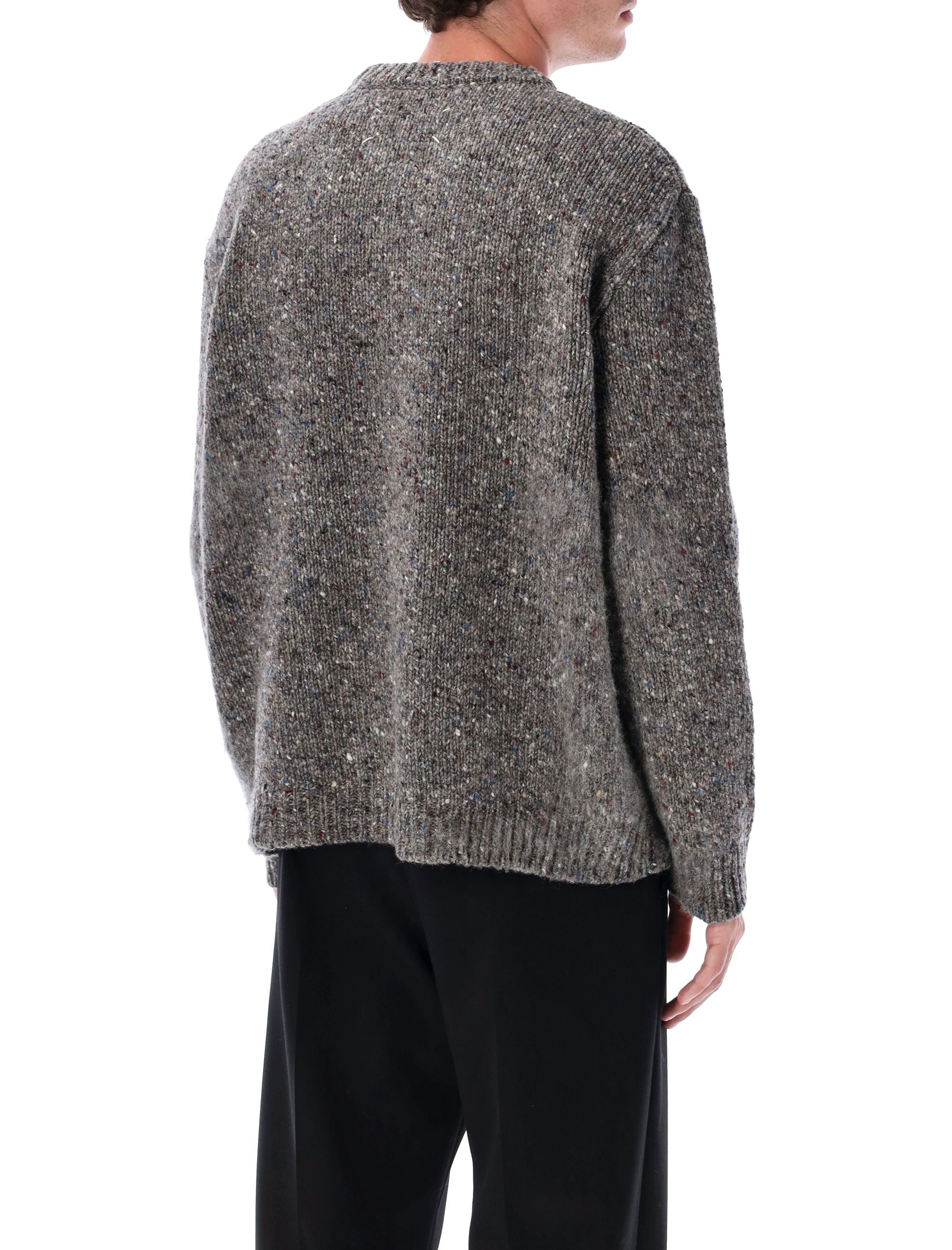 MAISON MARGIELA Speckled Wool Crewneck Sweater - Size M