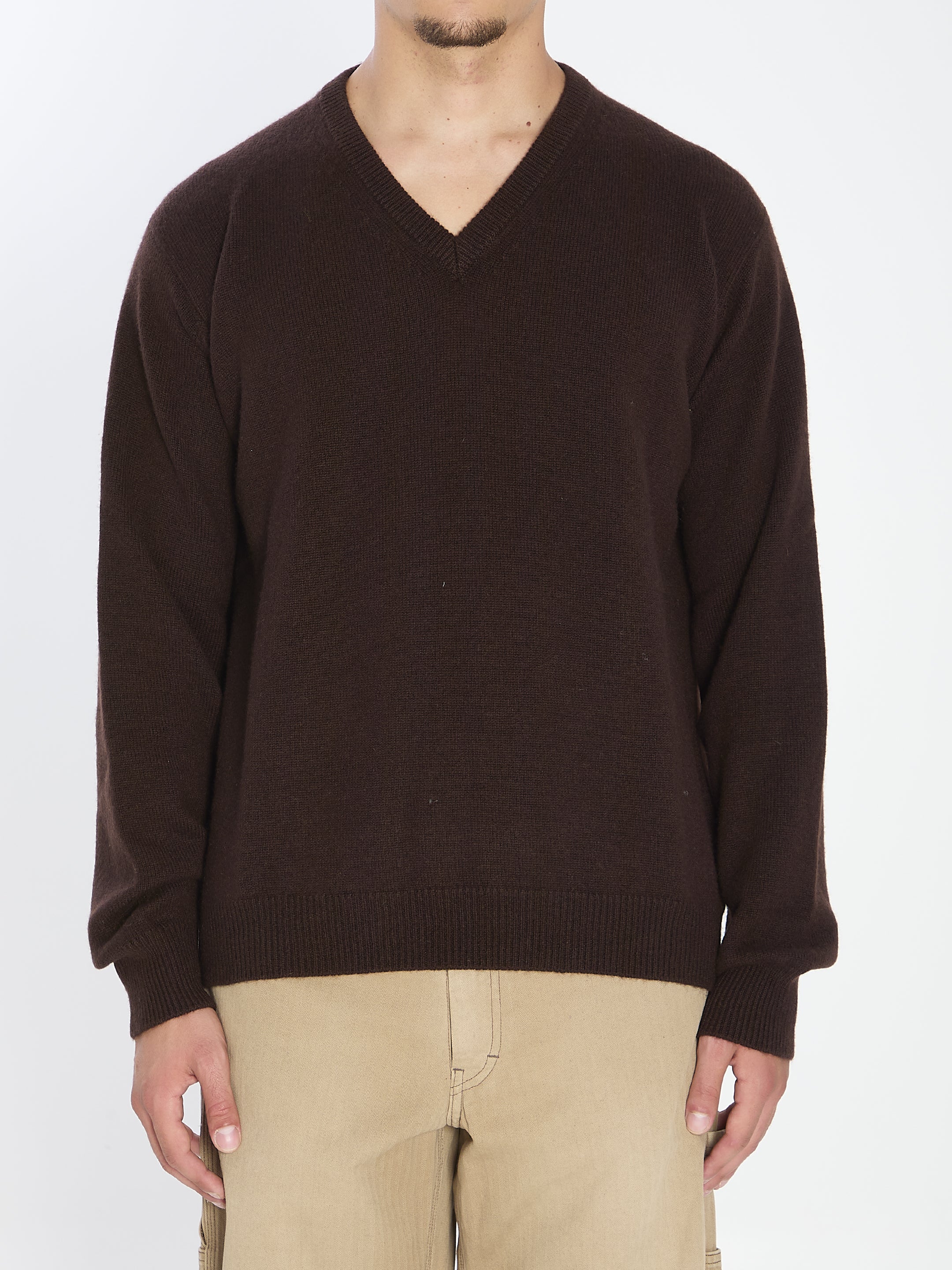 MAISON MARGIELA V-Neck Cashmere Sweater - Regular Fit