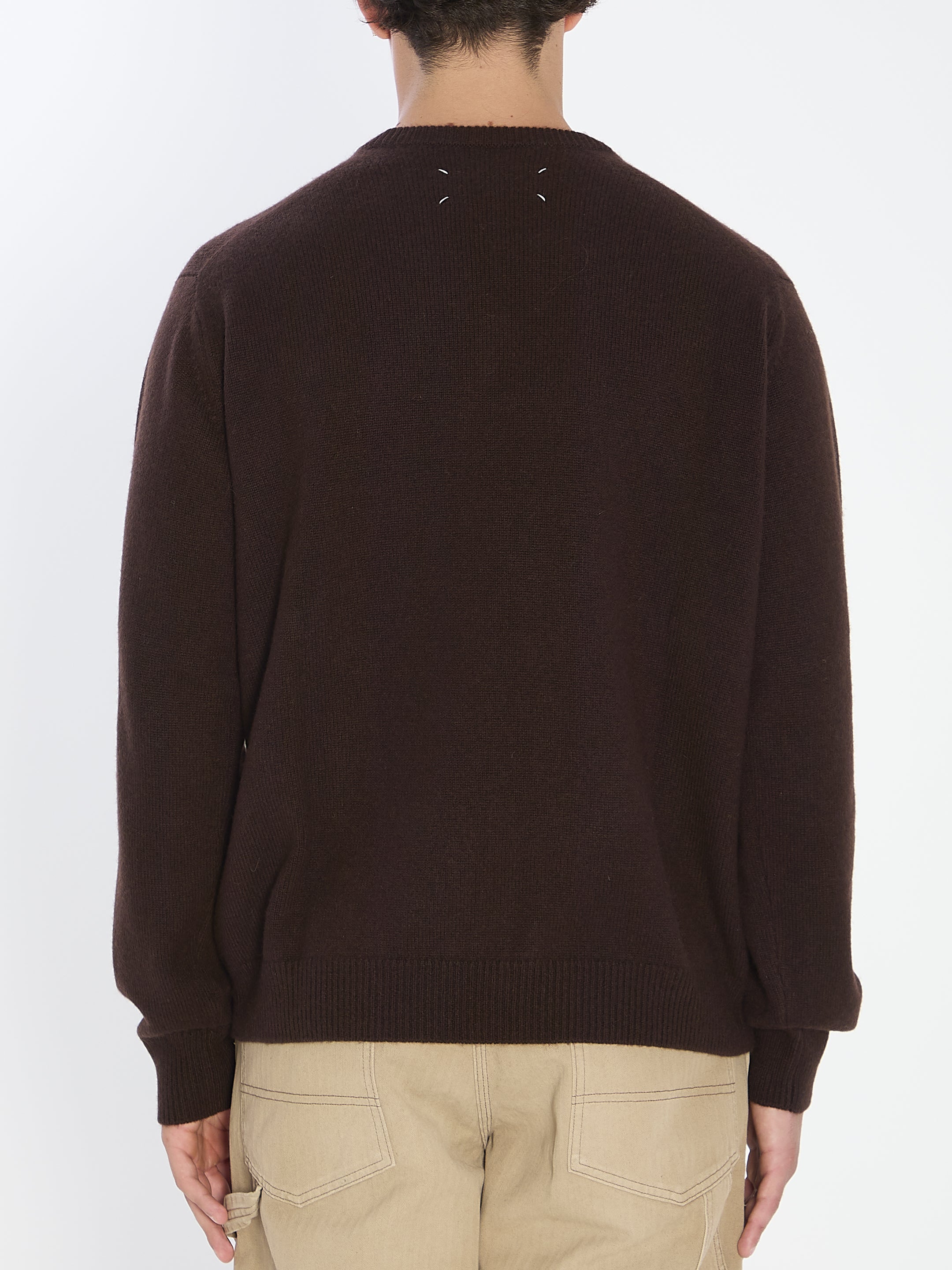 MAISON MARGIELA V-Neck Cashmere Sweater - Regular Fit