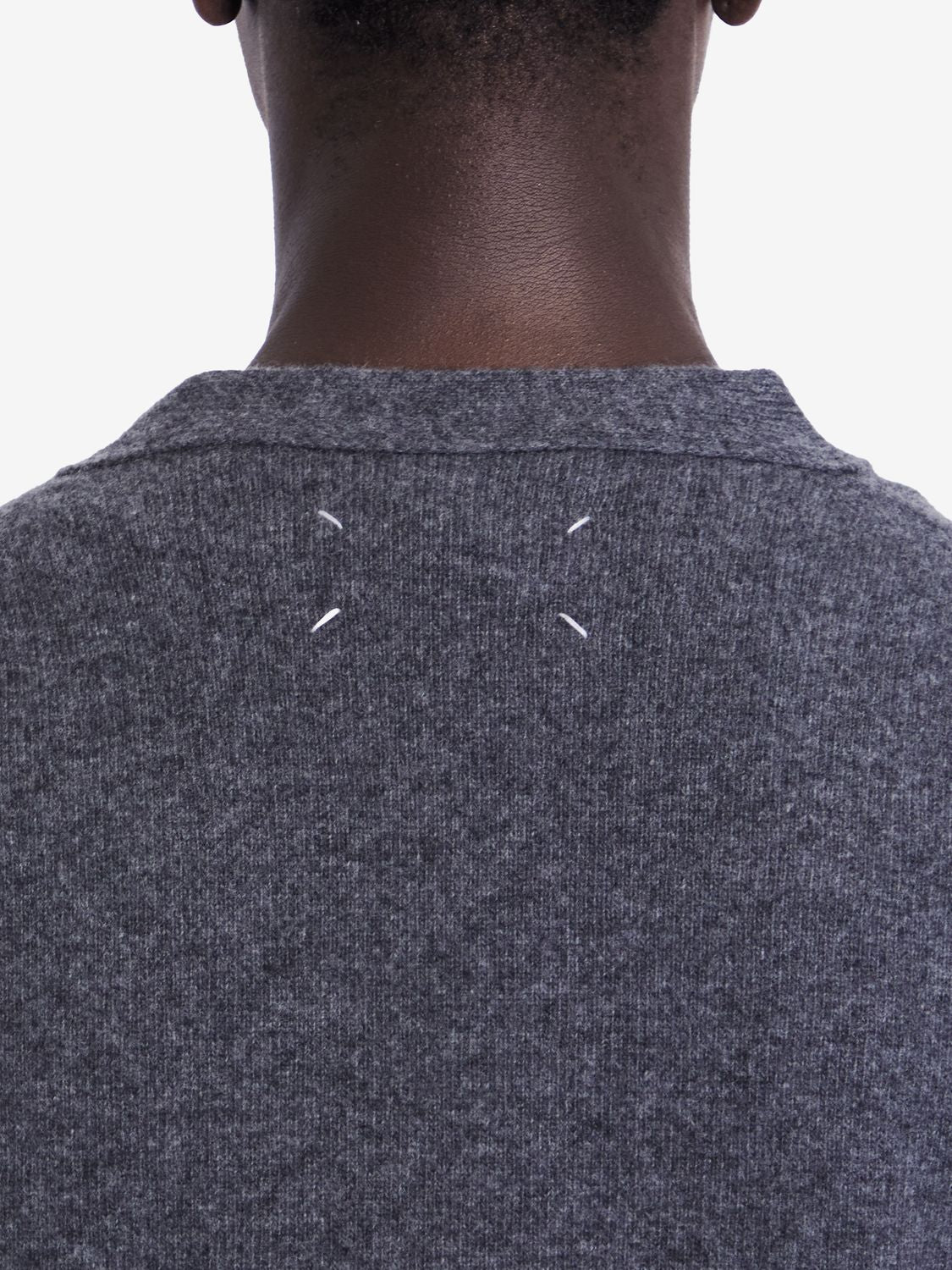 MAISON MARGIELA Wool Cardigan with V-Neckline for Men