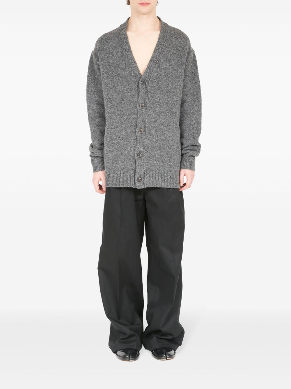 MAISON MARGIELA Wool Cardigan with Button Front Closure - Loose Fit