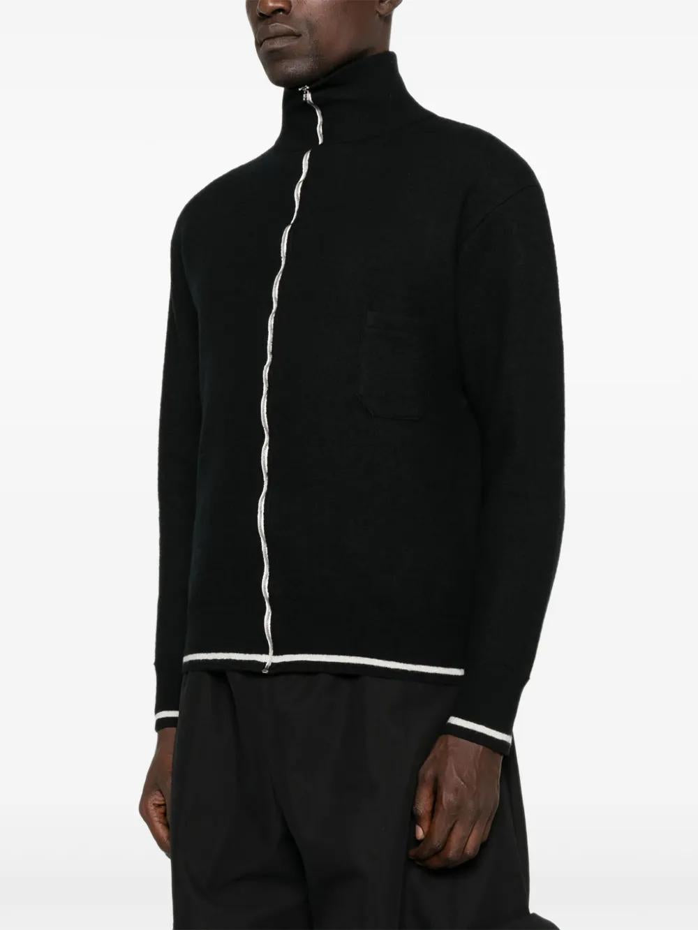 MAISON MARGIELA High-Neck Zip-Front Cardigan