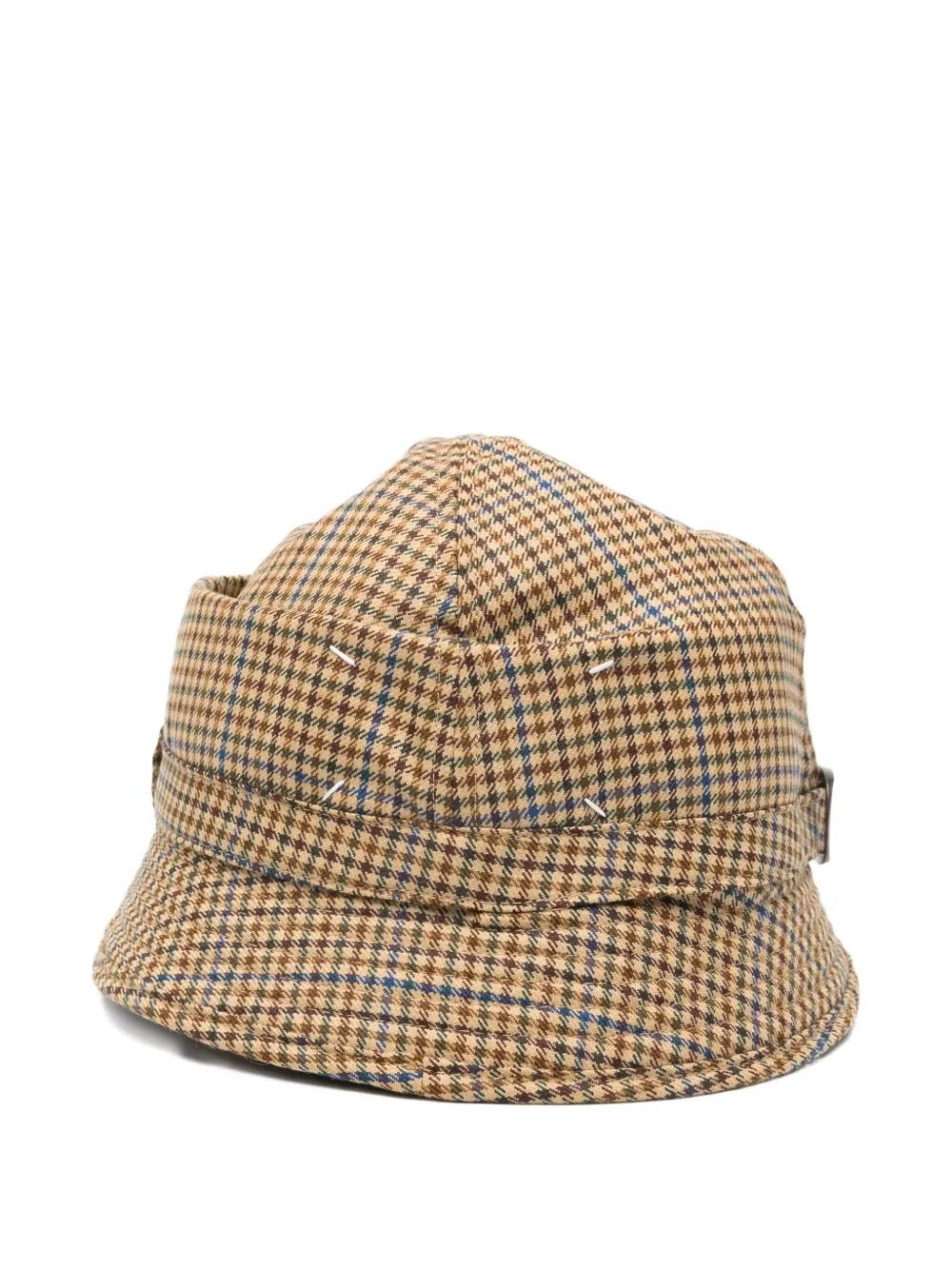 MAISON MARGIELA Glen Plaid Wool Wide Brim Hat