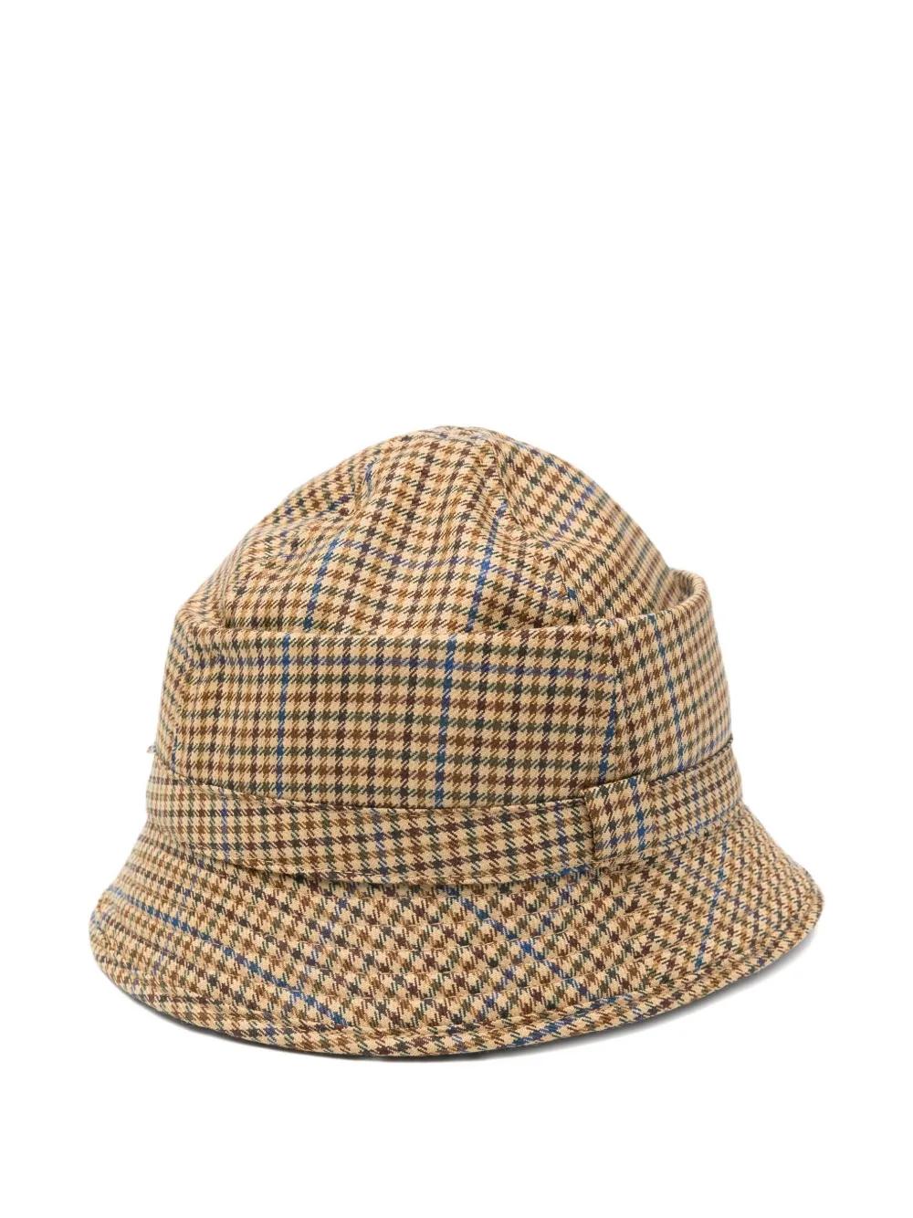 MAISON MARGIELA Glen Plaid Wool Wide Brim Hat