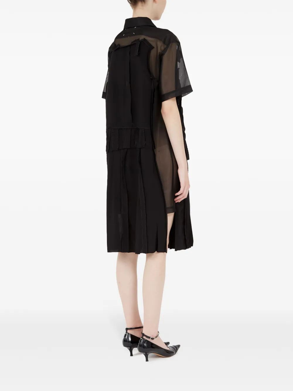 MAISON MARGIELA Women's Midi Mesh Shirt Dress