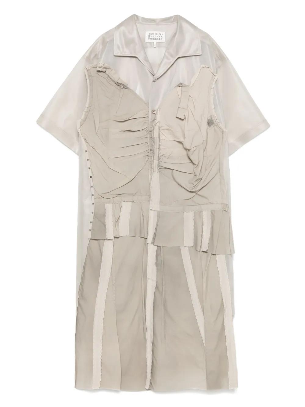 MAISON MARGIELA MIDI MESH SHIRT DRESS
