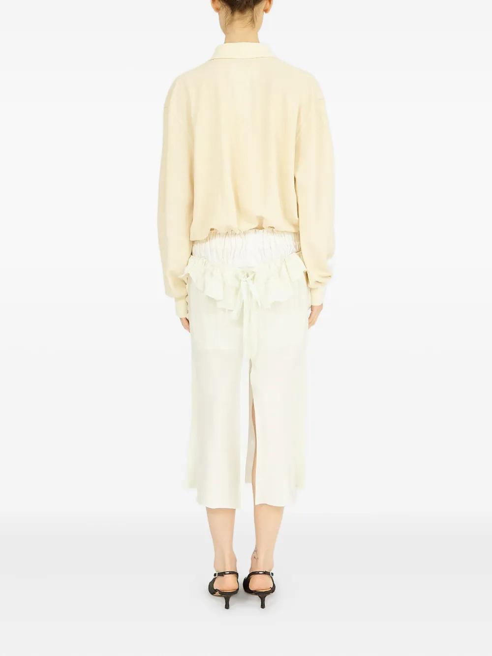 MAISON MARGIELA Polished Midi Dress with Gathered Waist