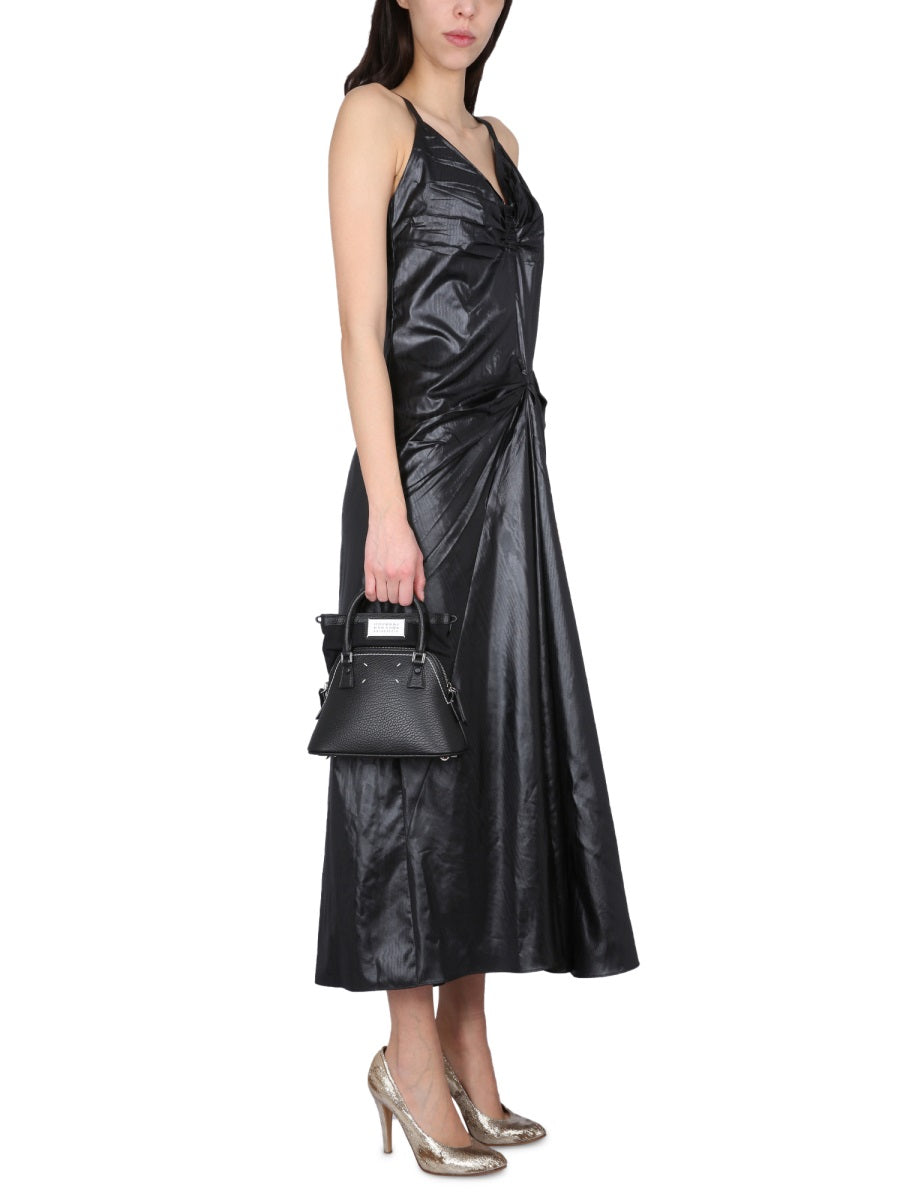 MAISON MARGIELA Polyester Mini Dress with Concealed Zipper Closure