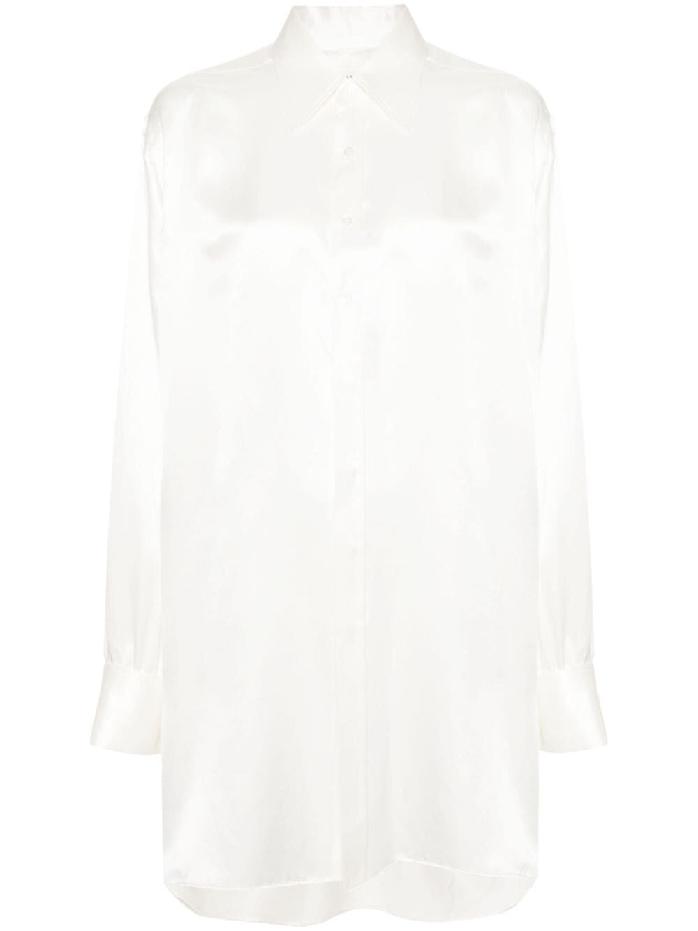 MAISON MARGIELA Elegantly Crafted Long Sleeves Silk Shirt for Women