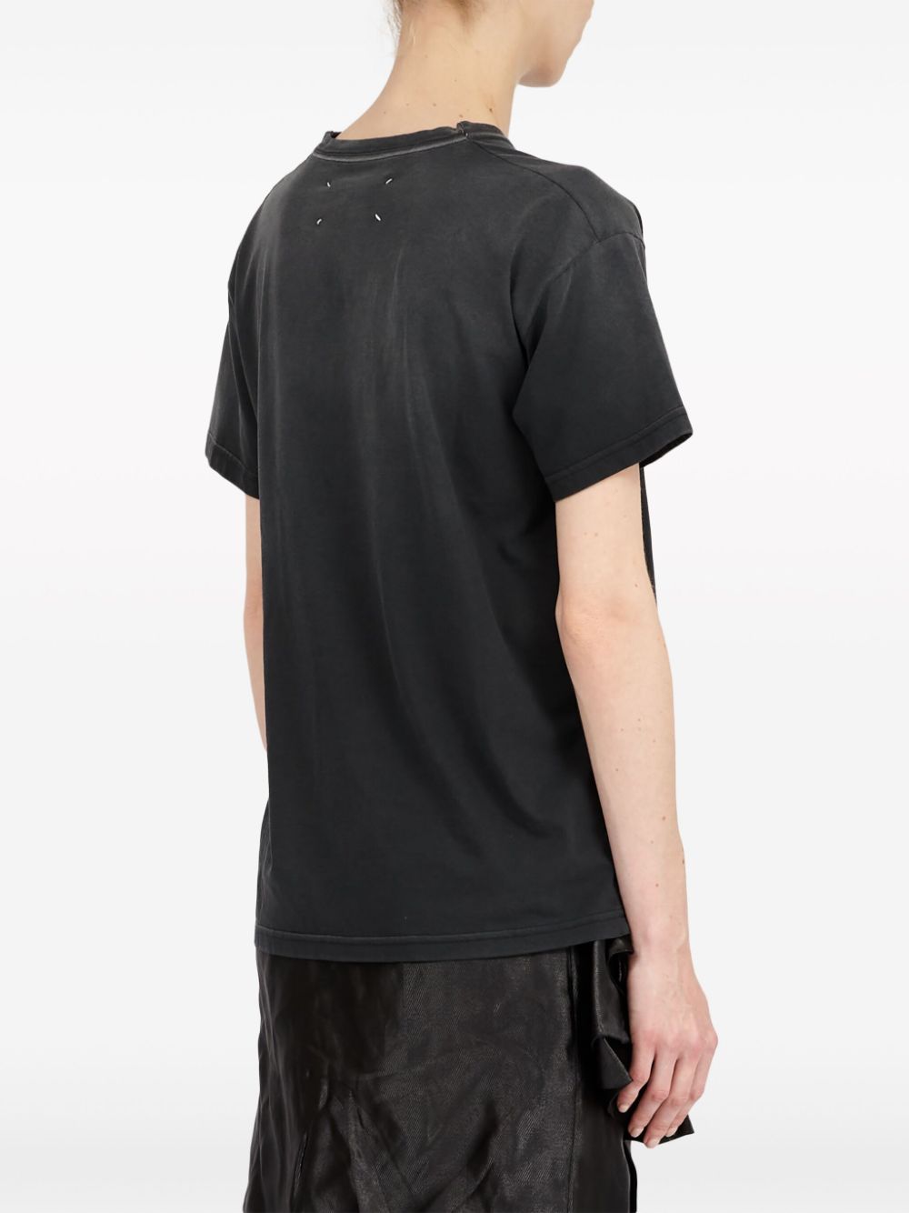MAISON MARGIELA Washed-Out Cotton Crew-Neck T-Shirt with Reverse Logo