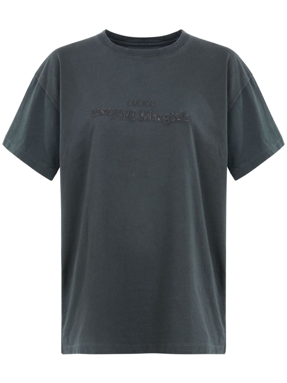 MAISON MARGIELA Cotton Logo T-Shirt with Embroidered Detail