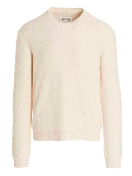MAISON MARGIELA Ivory Cotton Blend Sweater for Women - SS24 Collection