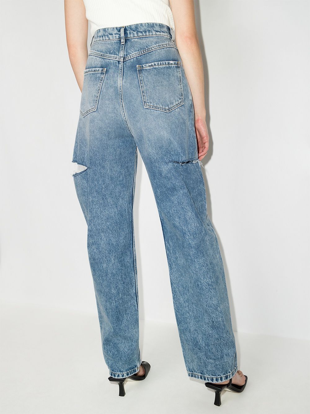 MAISON MARGIELA High Waist Cut-Out Denim Jeans