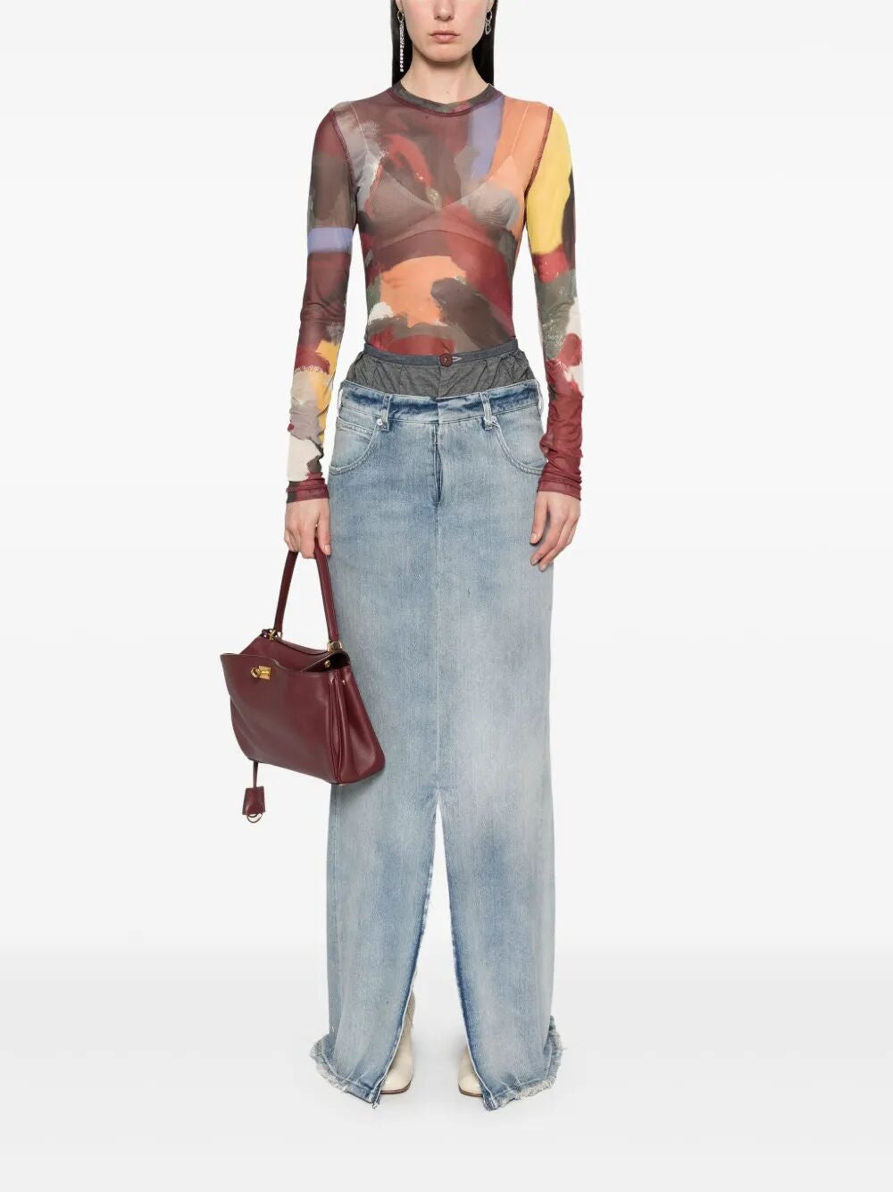 MAISON MARGIELA Cotton Long Skirt