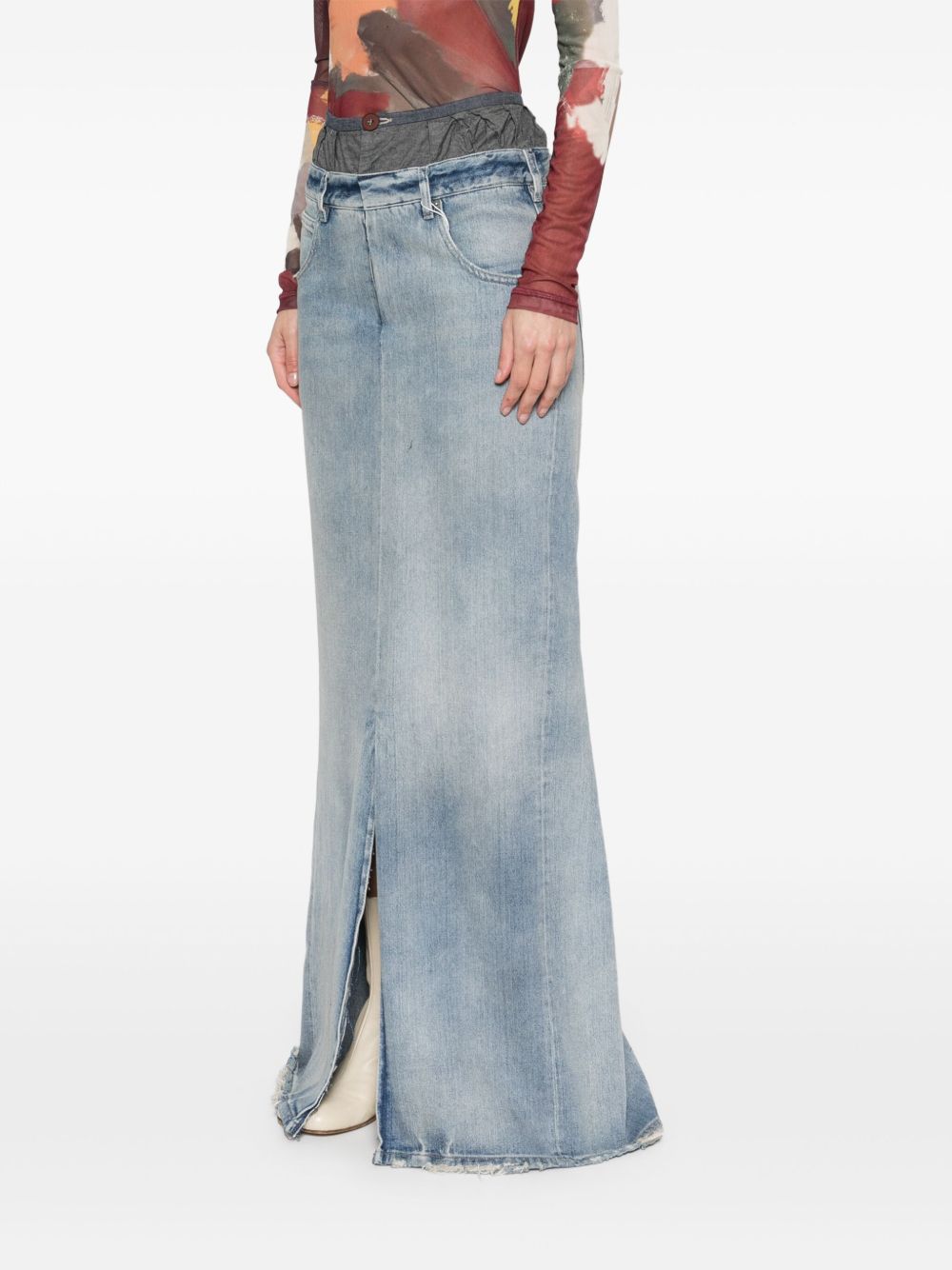 MAISON MARGIELA Cotton Denim Mini Skirt for Women - SS25 Collection