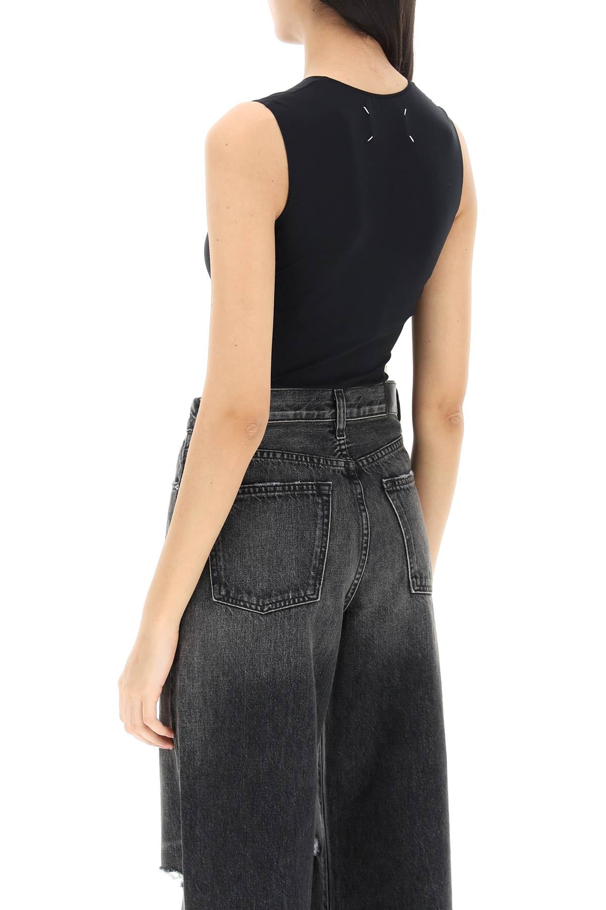 MAISON MARGIELA Sleeveless Viscose Bodysuit - Size 40