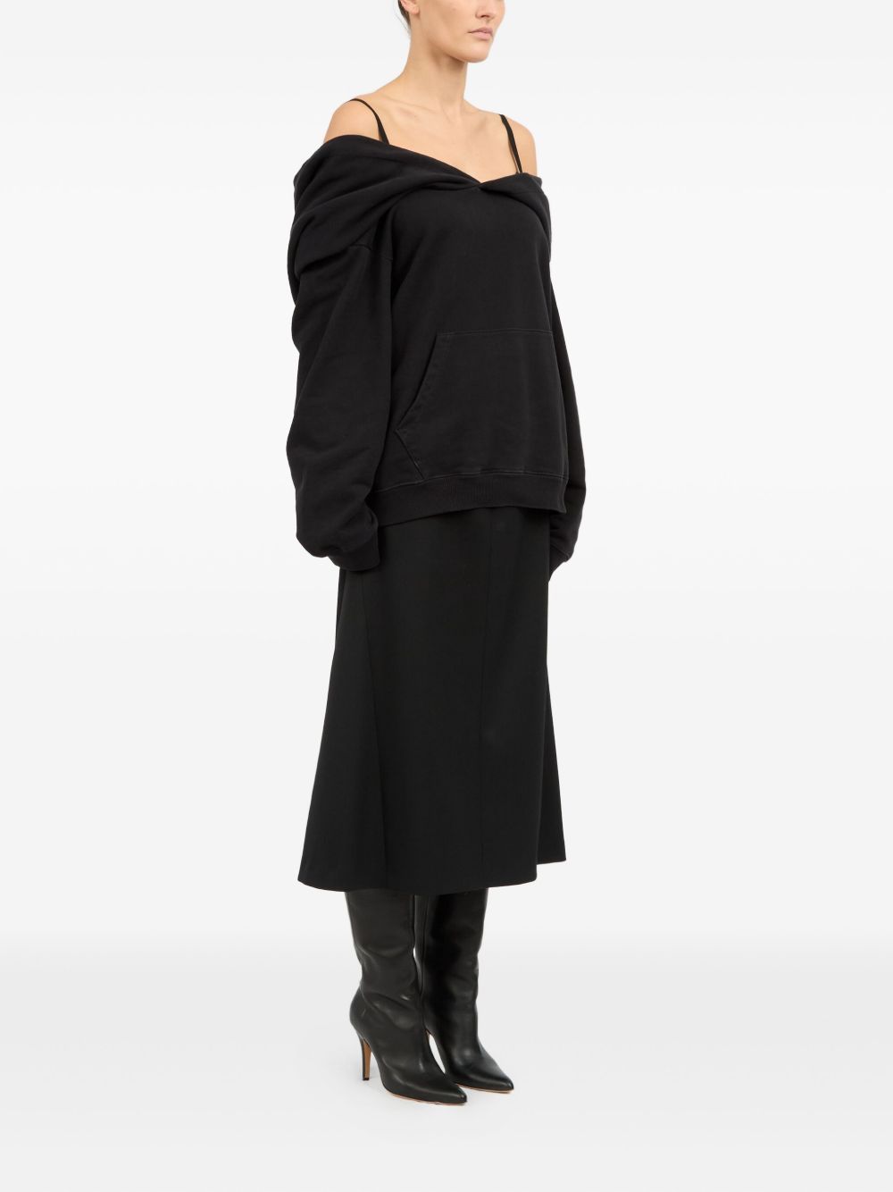 MM6 MAISON MARGIELA Women's Off-Shoulder Hoodie in Size S