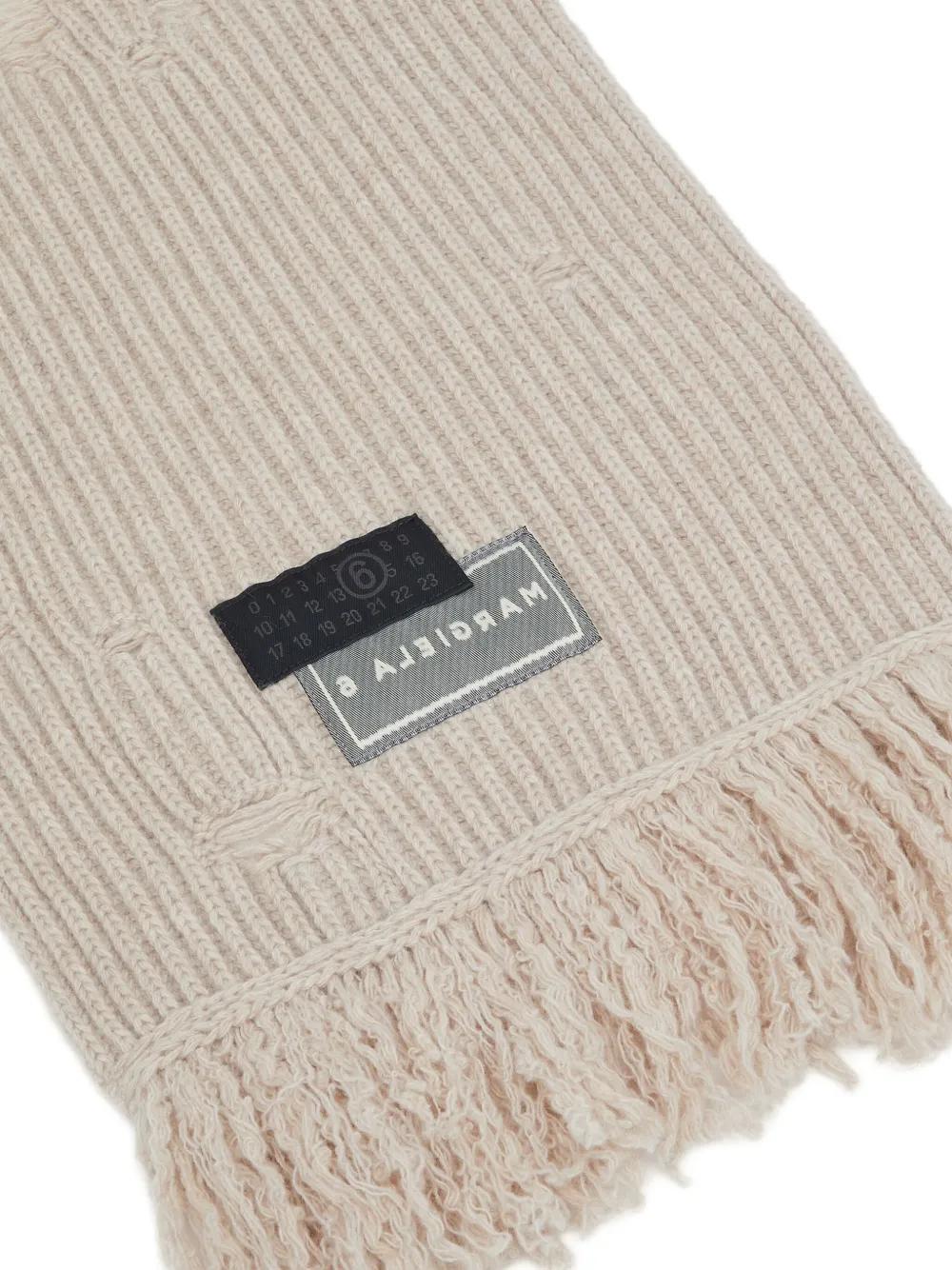 MM6 MAISON MARGIELA Ribbed Frayed-Edge Scarf