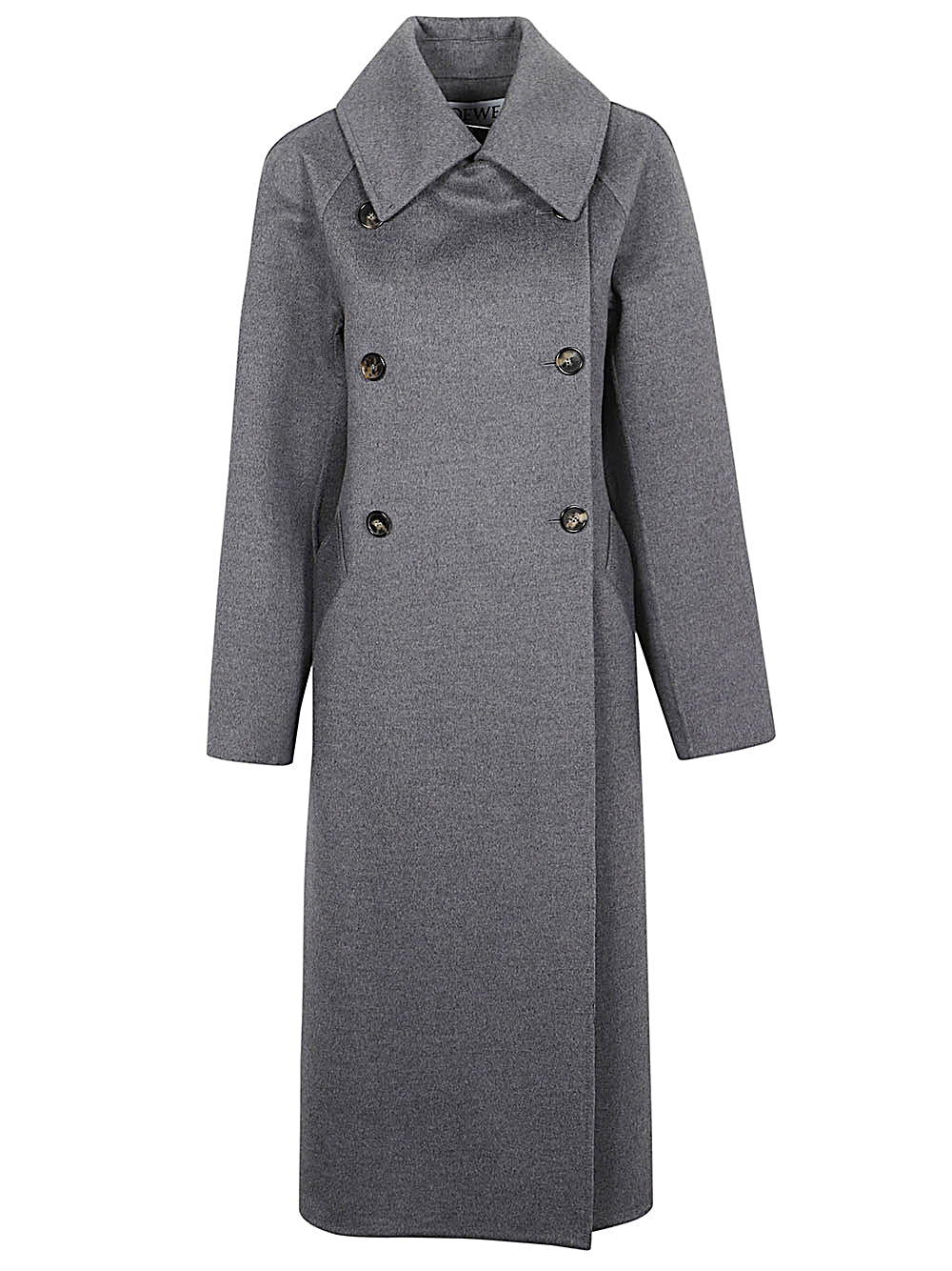 LOEWE Luxurious Wool and Cashmere Blend Long Jacket - Regular Cut