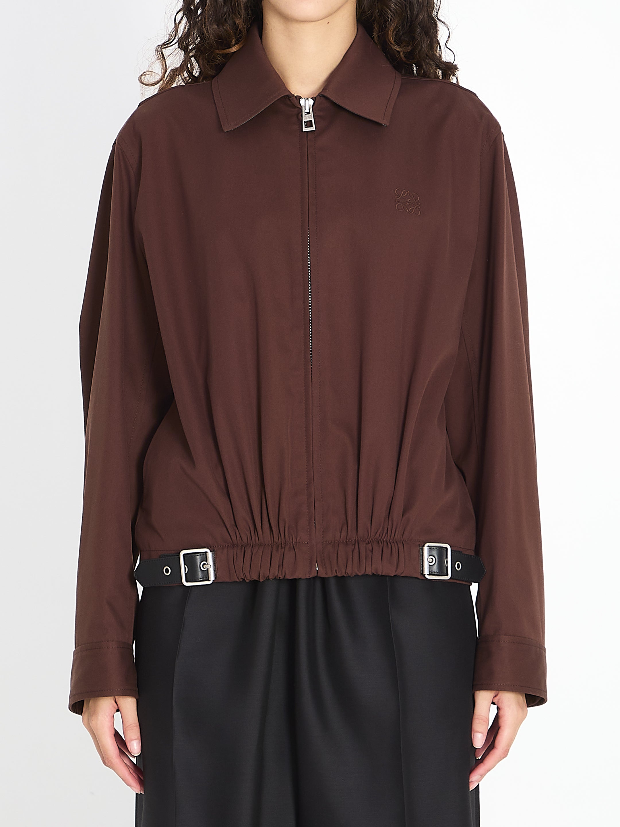 LOEWE Belted Jacket in Lightweight Cotton and Silk - Size 38