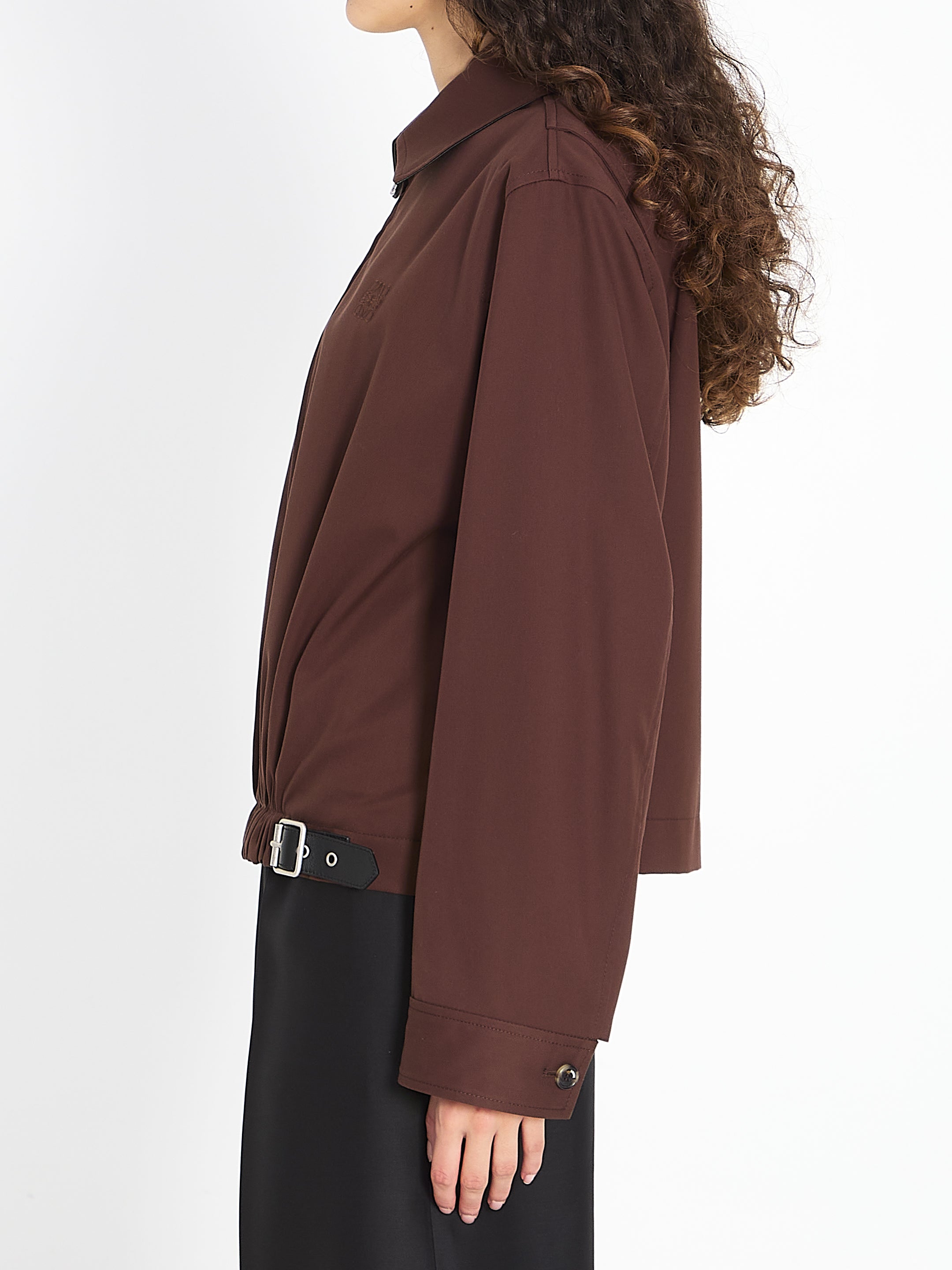 LOEWE Belted Jacket in Lightweight Cotton and Silk - Size 38