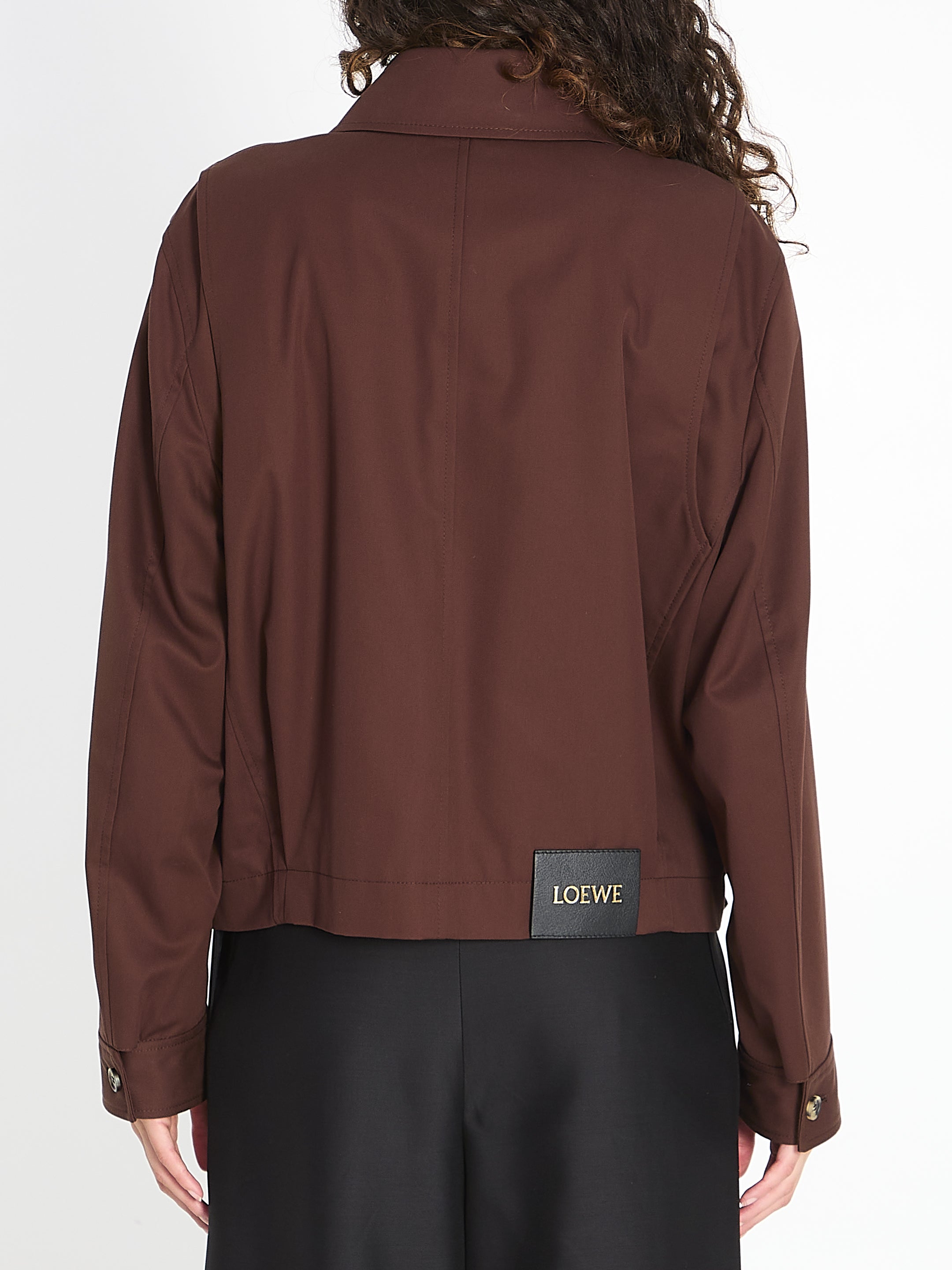 LOEWE Belted Jacket in Lightweight Cotton and Silk - Size 38