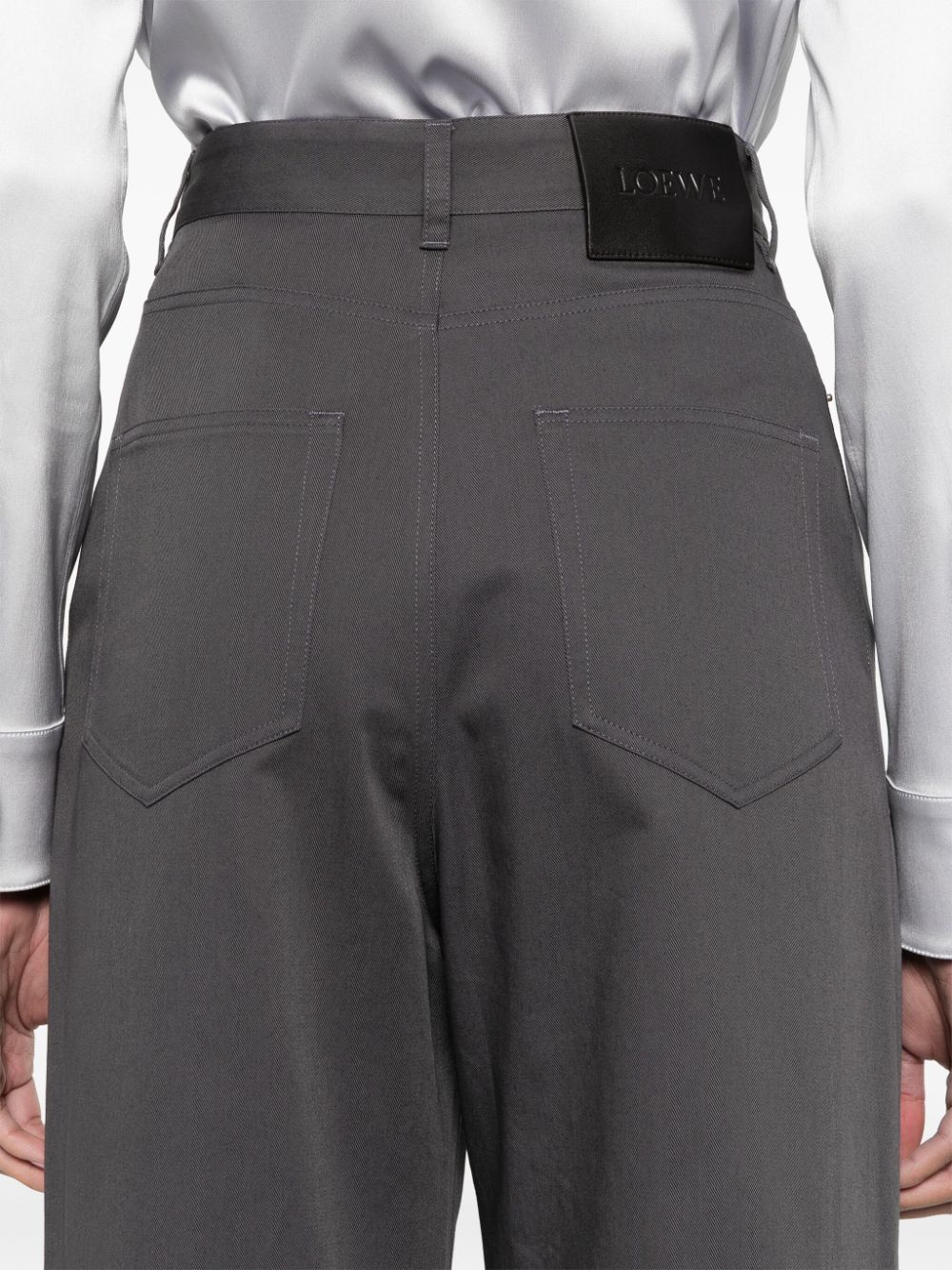 LOEWE High-Waisted Cotton Trousers for Women