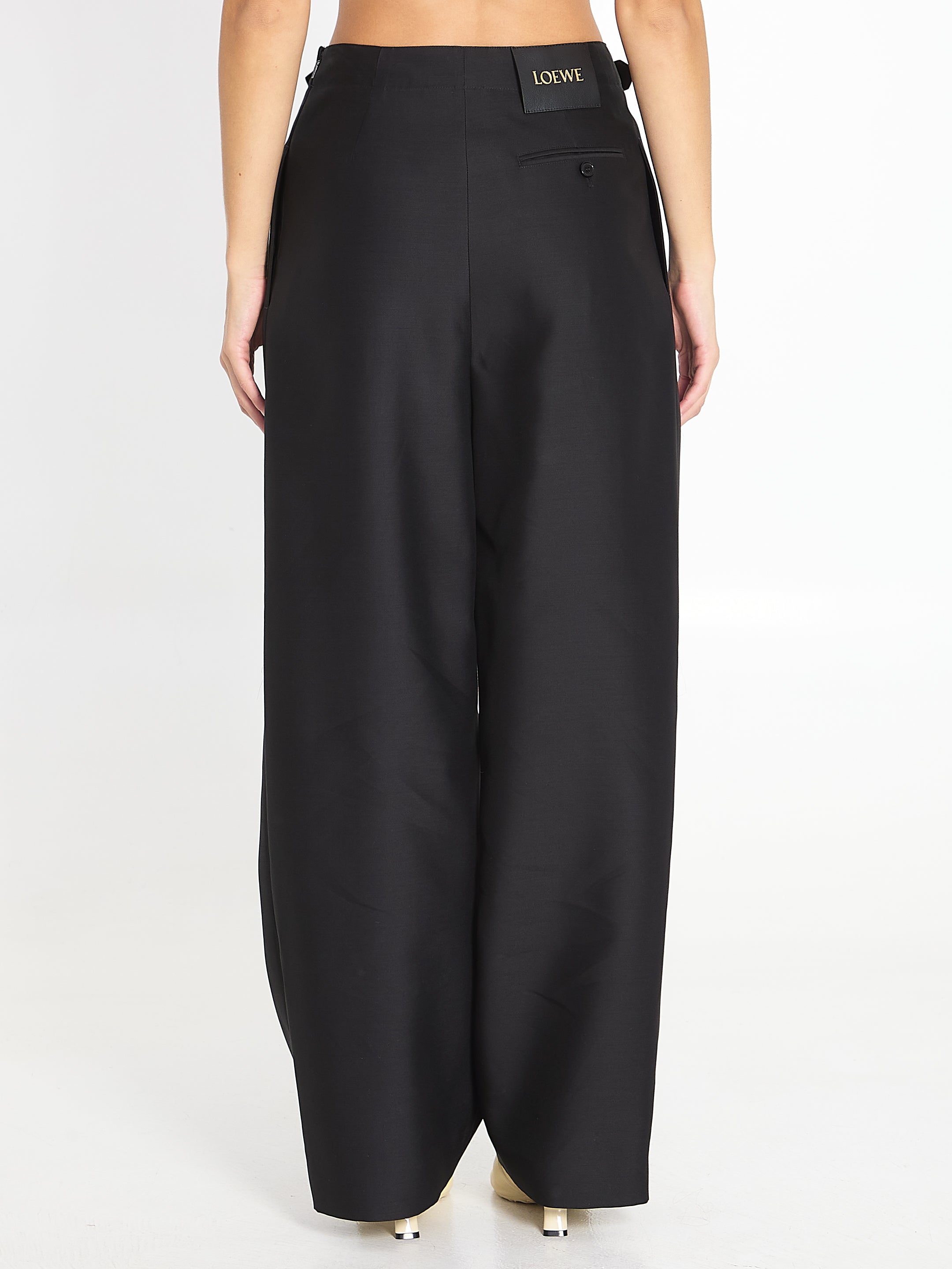 LOEWE Mid-Rise Belted Trousers - Size 36
