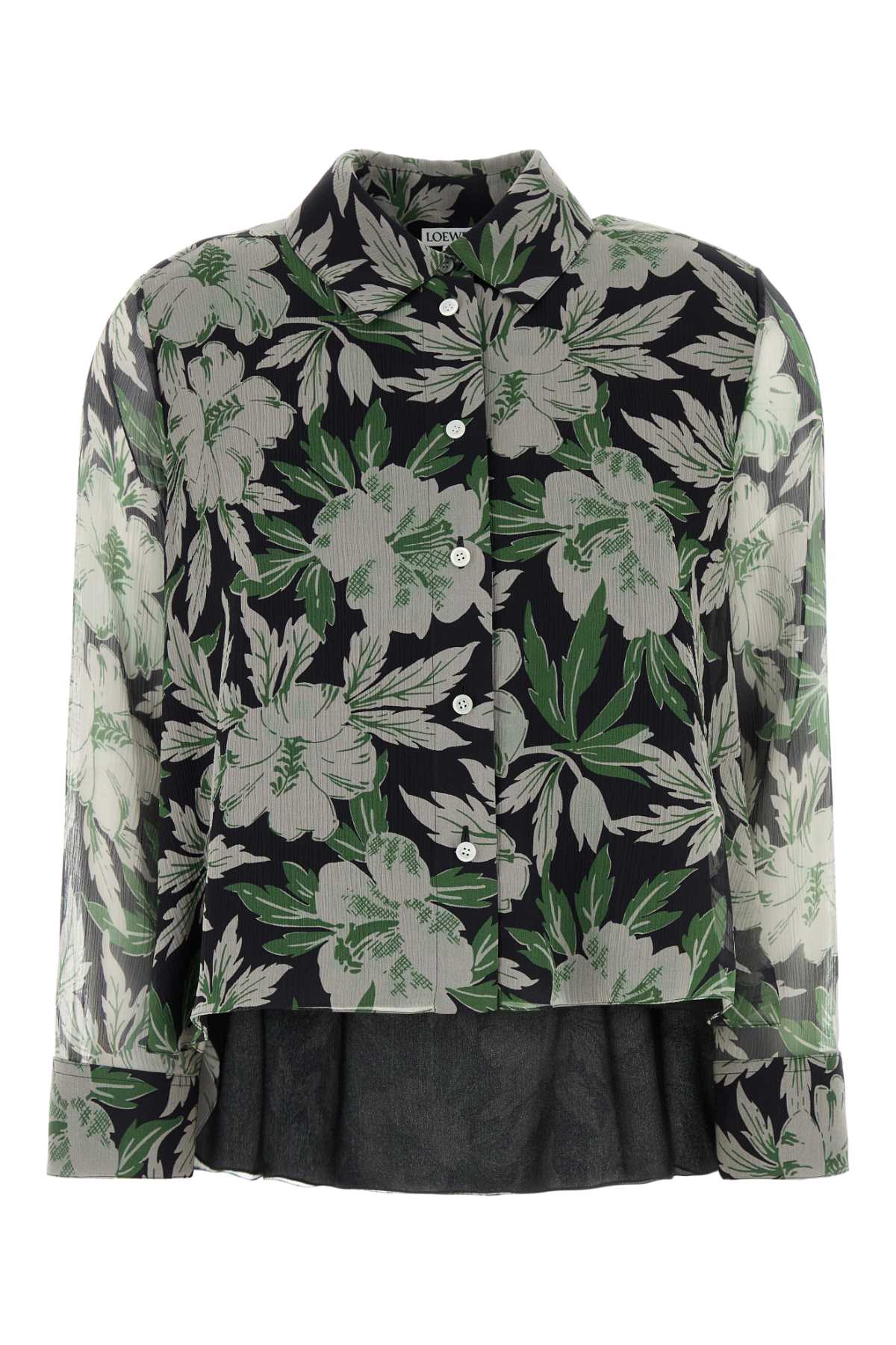 LOEWE Floral Printed Silk Shirt