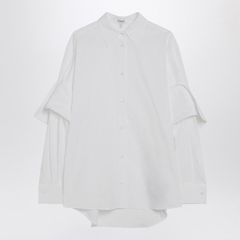 LOEWE Relaxed Fit Shirt with Double-Layer Cuffed Sleeves