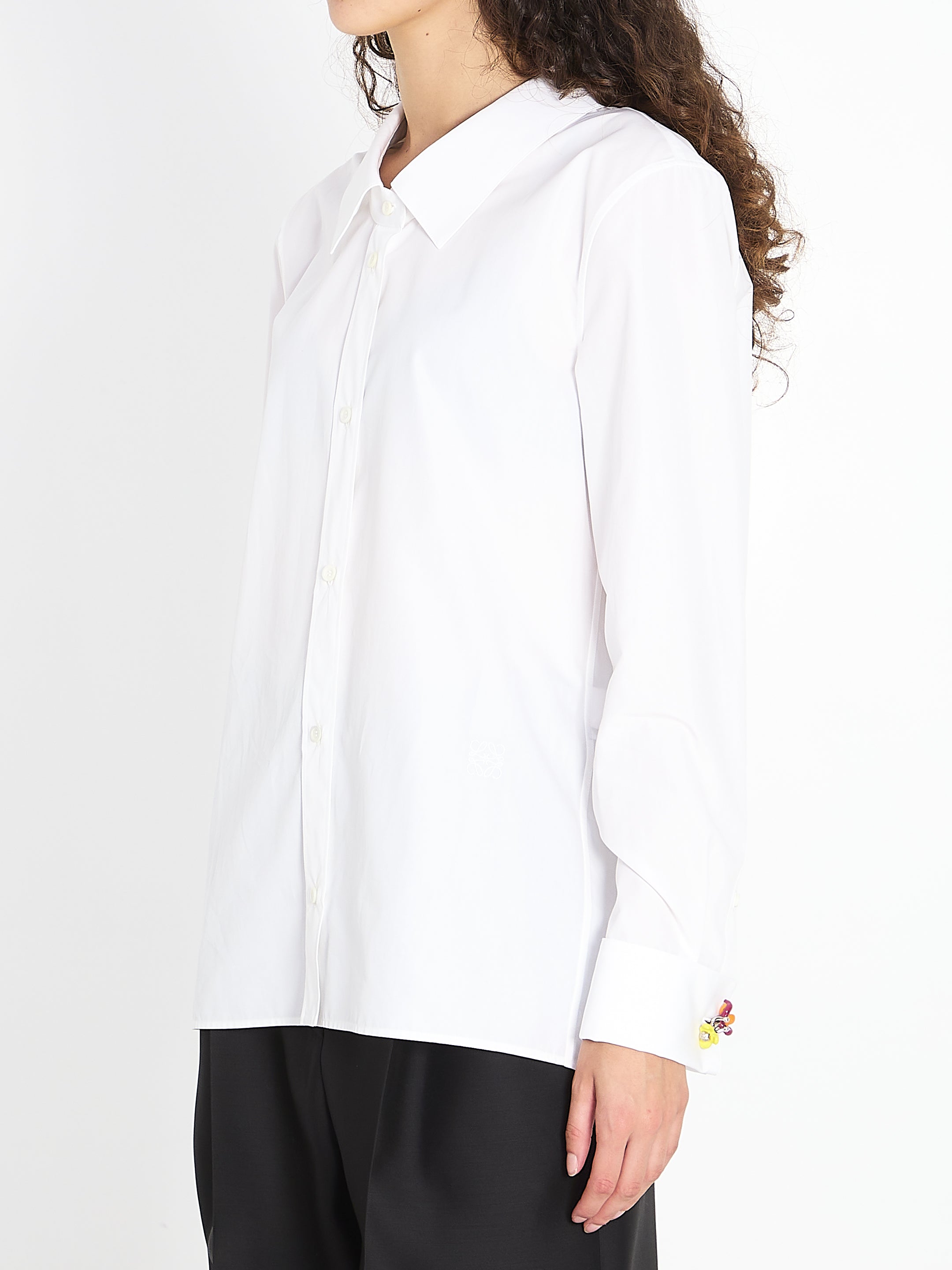 LOEWE Embellished Cotton Shirt - Regular Fit