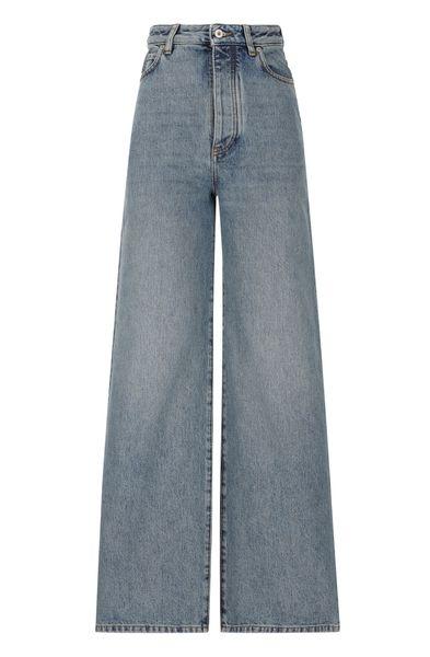 LOEWE High Waisted Wide Leg Denim Jeans
