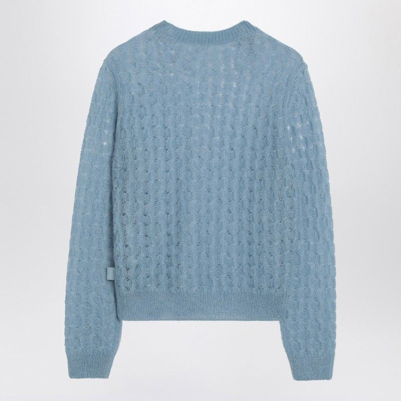 LOEWE Perforated Mohair Blend Crew Neck Sweater for Women