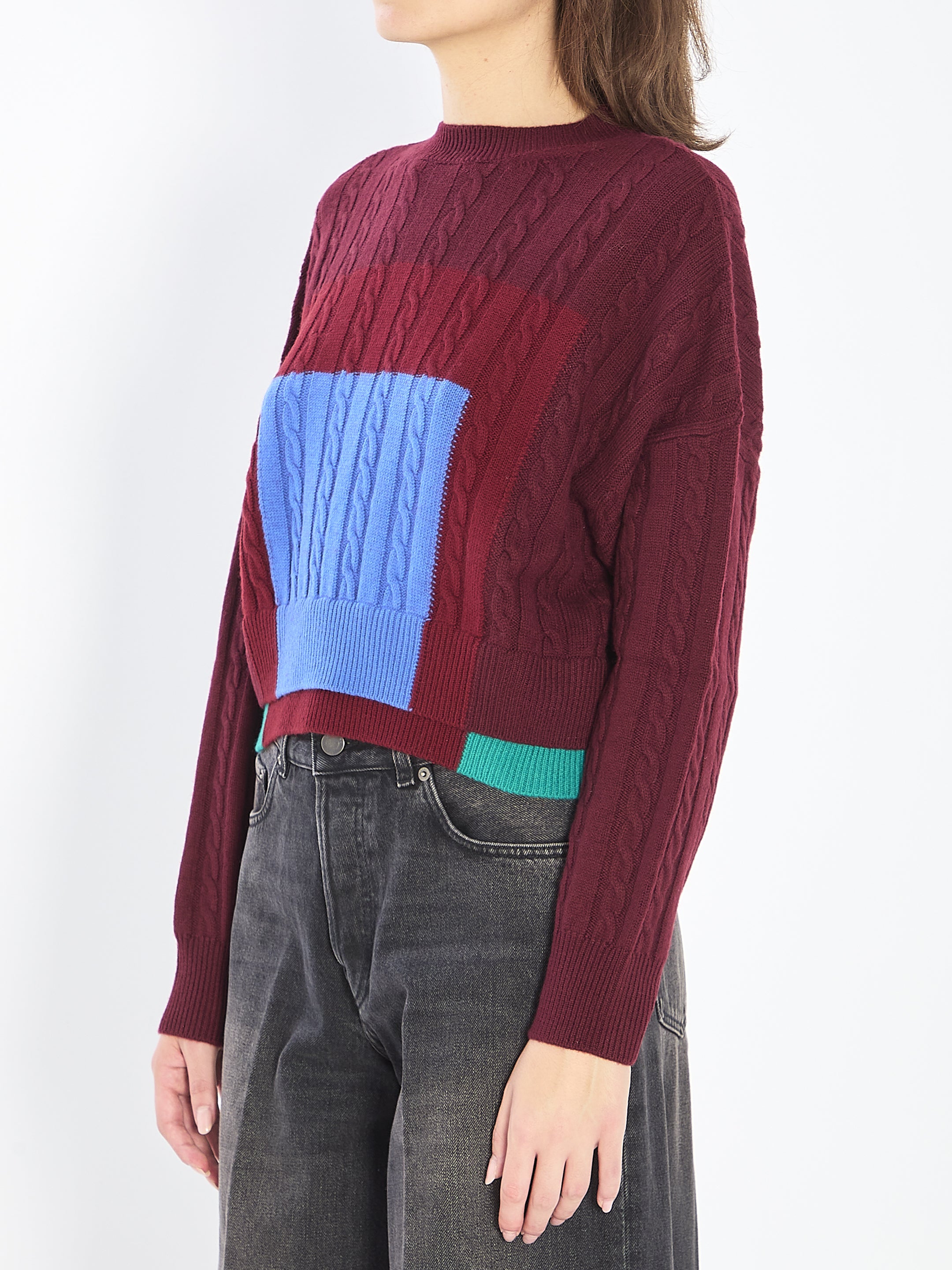LOEWE Double-Hem Ribbed Sweater - Cropped Fit