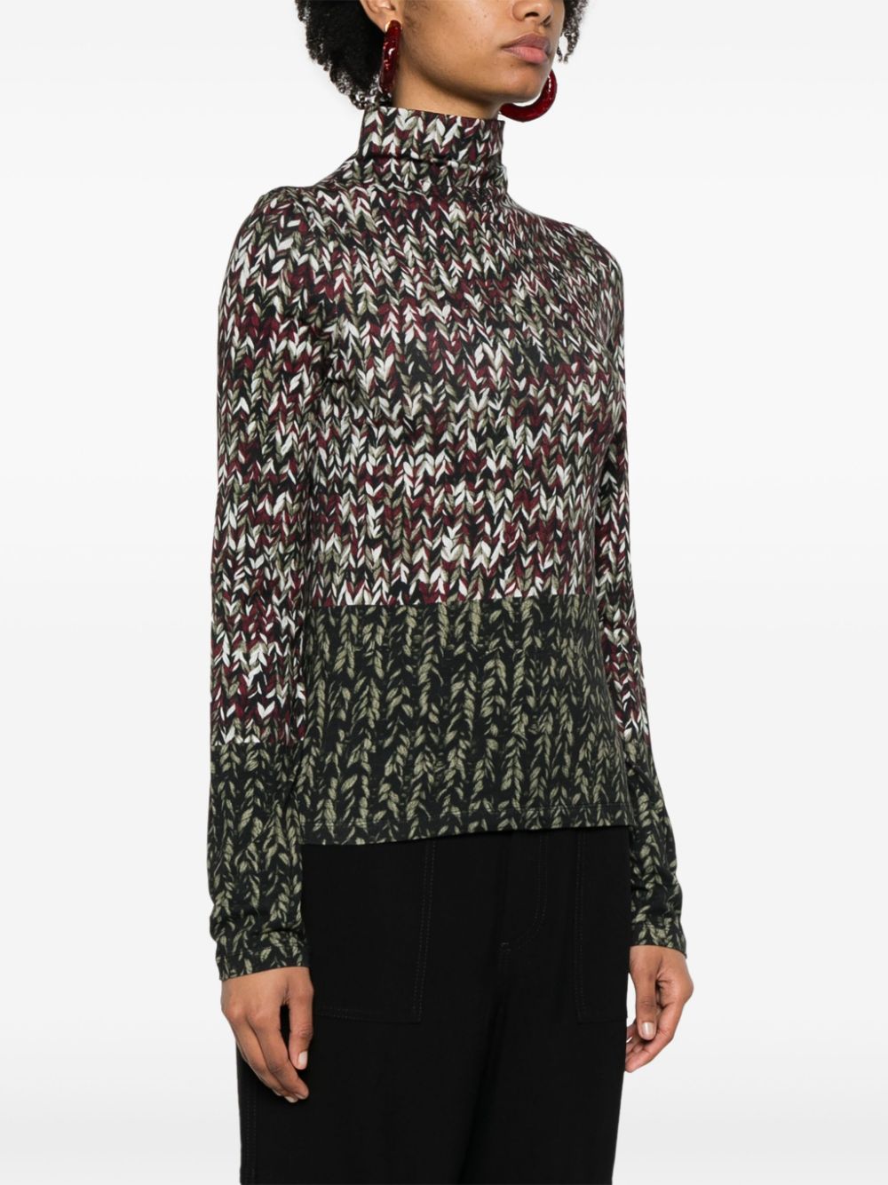 LOEWE Turtleneck Sweater with Signature Embroidered Motif