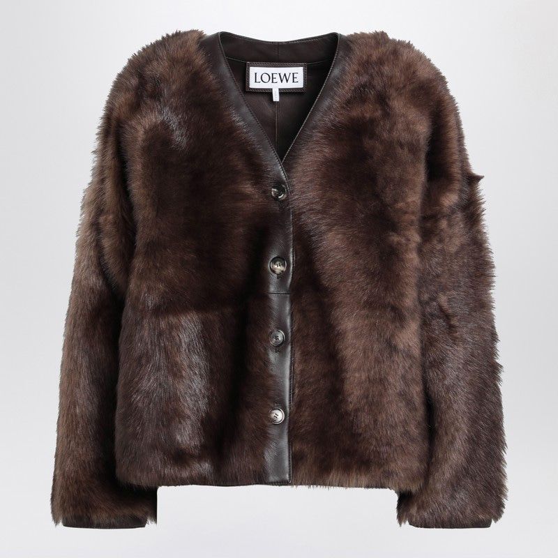 LOEWE Shearling Cardigan for Women - Relaxed Fit