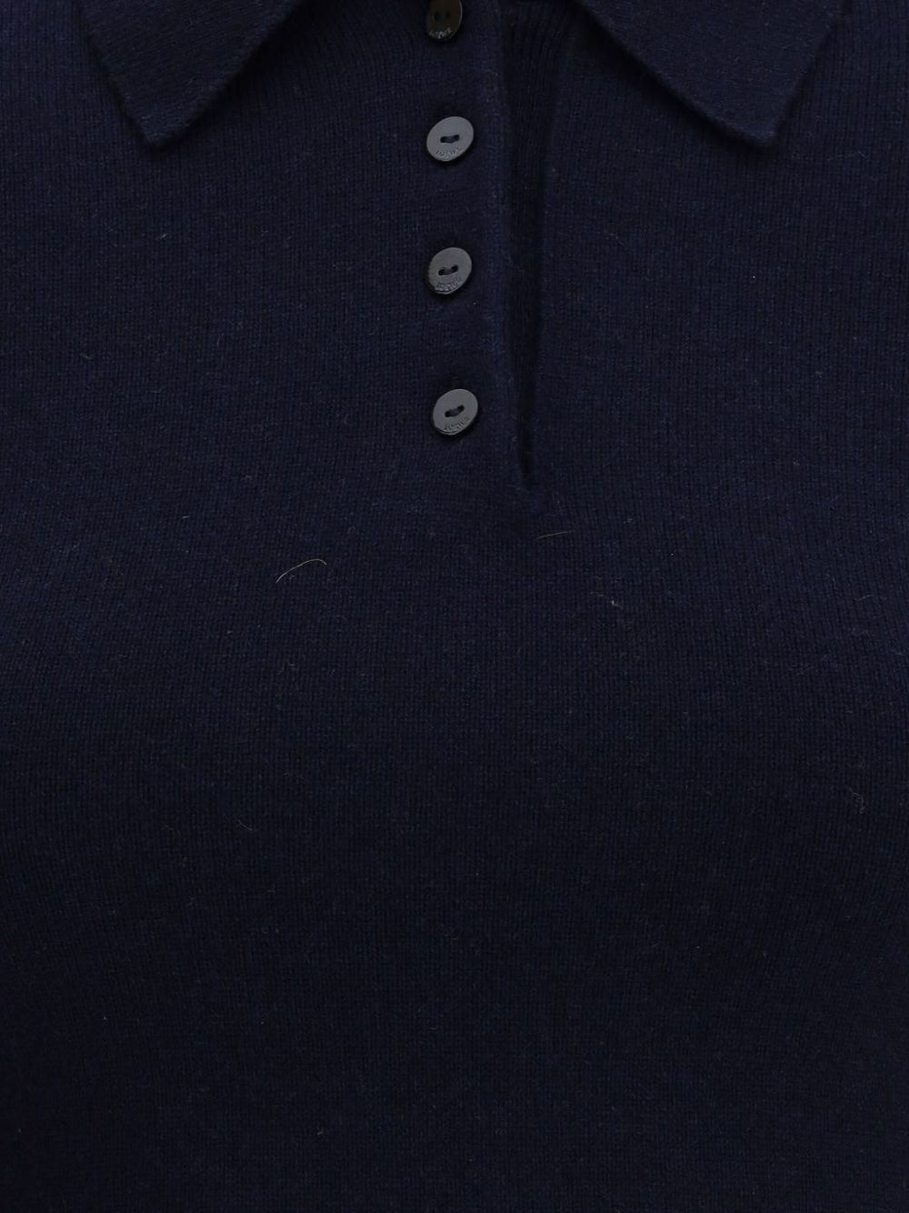 LOEWE Wool and Cashmere Polo Shirt with Tie Detail
