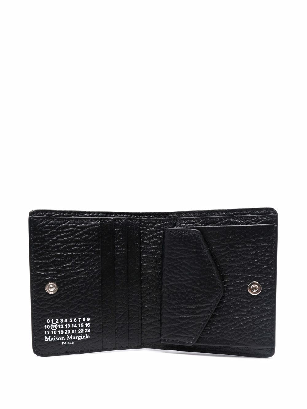 MAISON MARGIELA Pebbled 100% Leather Bi-Fold Wallet
