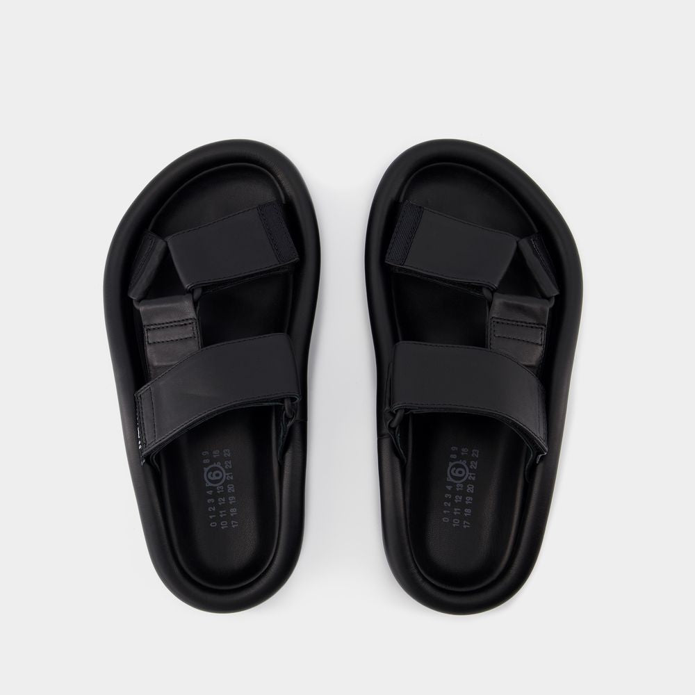 MM6 MAISON MARGIELA Luxury Leather Slippers for Women - SS24 Collection