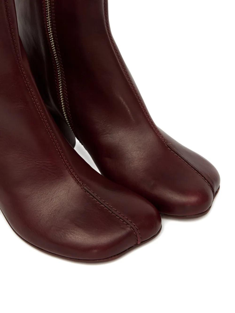 MM6 MAISON MARGIELA Leather Ankle Boots for Women - FW25 Collection