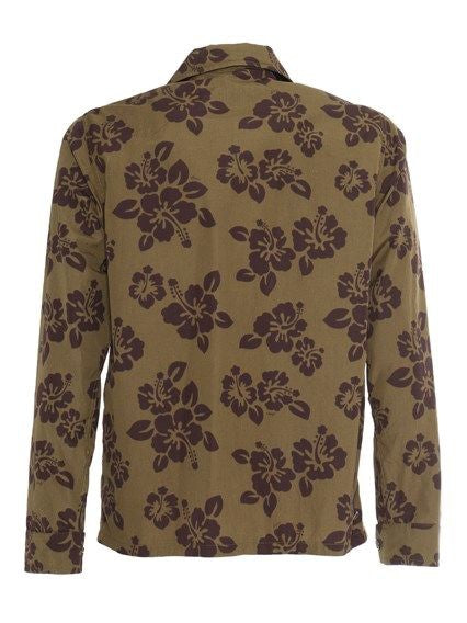 ASPESI Men's Mini Floral Print Button-Up Shirt